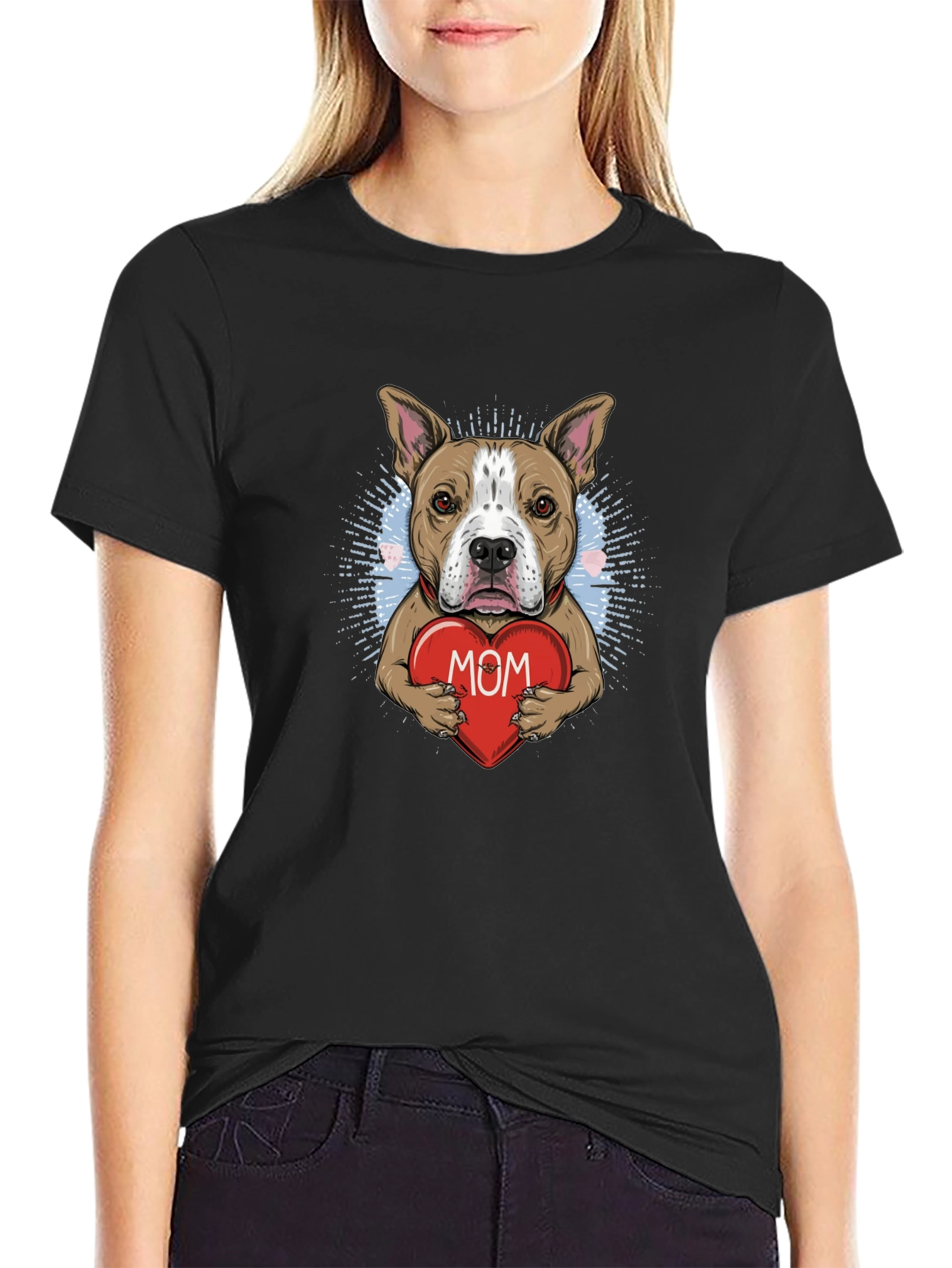 Pit Bull Mom T-Shirt Dog Lover Tee