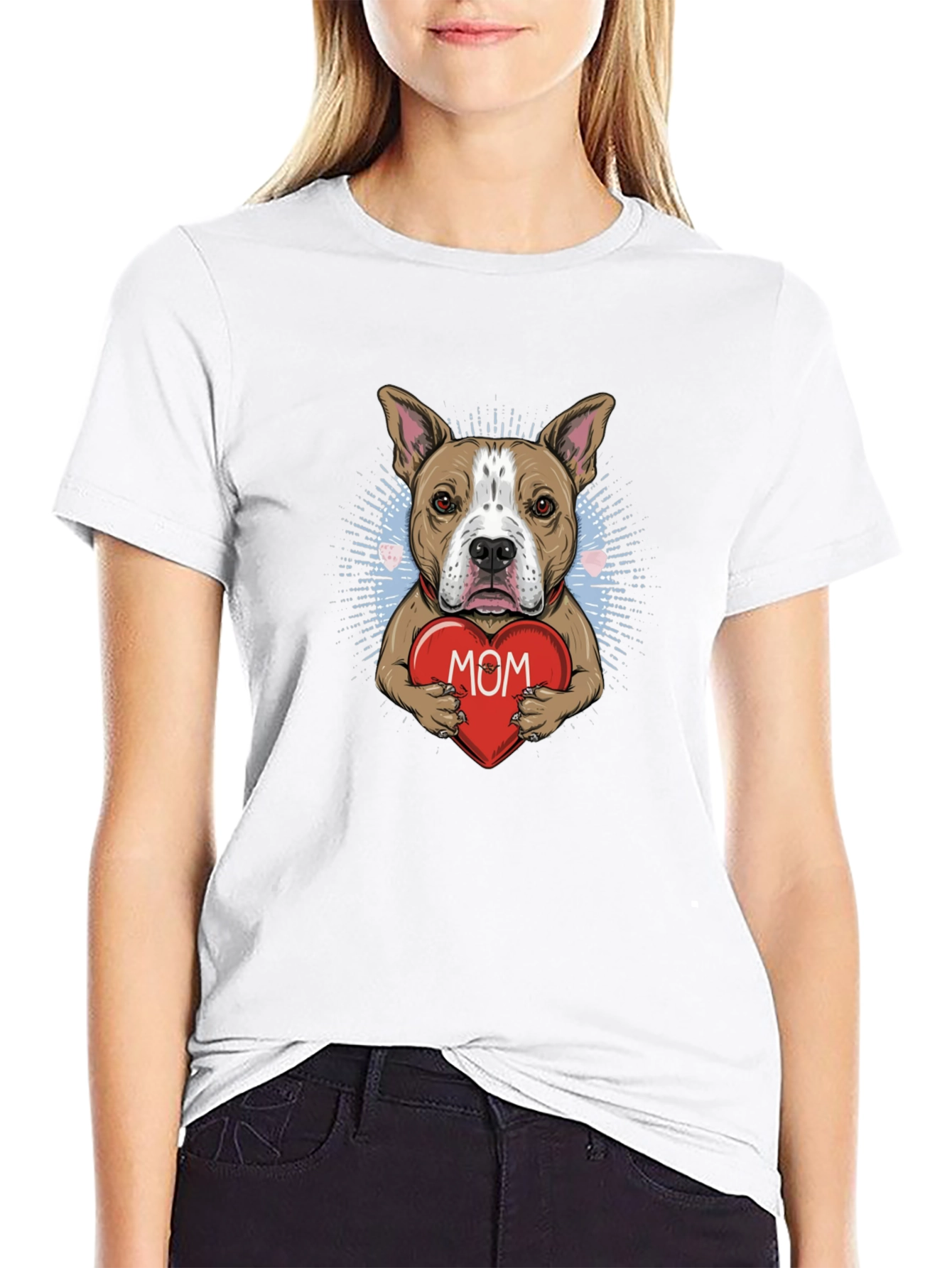 Pit Bull Mom T-Shirt Dog Lover Tee