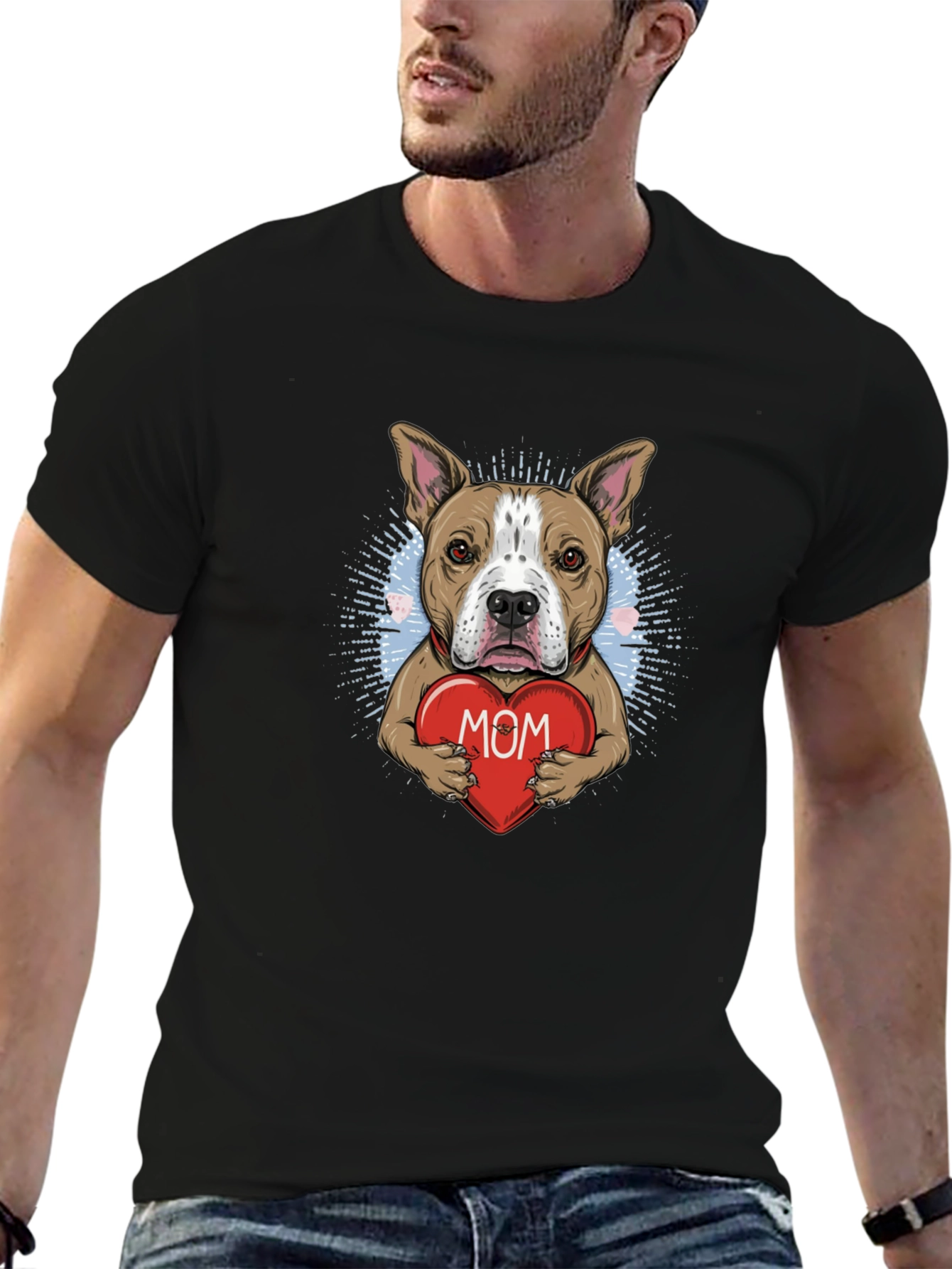 Pit Bull Mom T-Shirt Dog Lover Tee