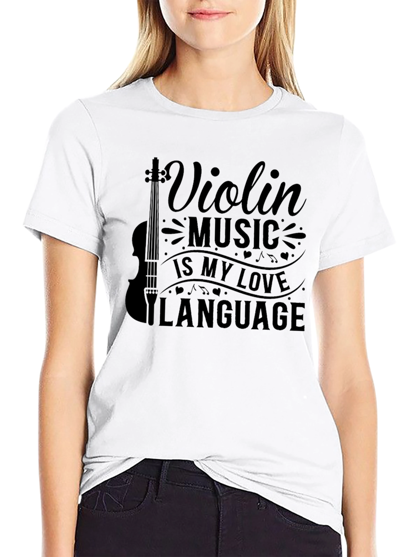 Violin Music is My Love Language T-Shirt