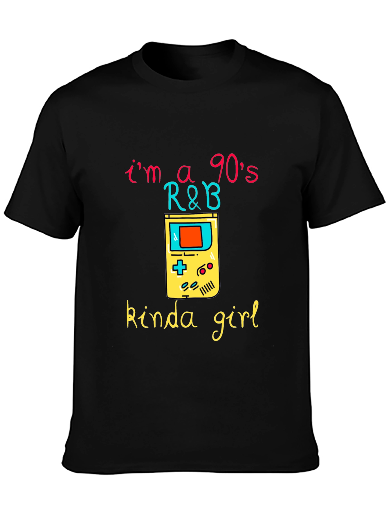 90s R&B Kinda Girl Black Graphic Tee