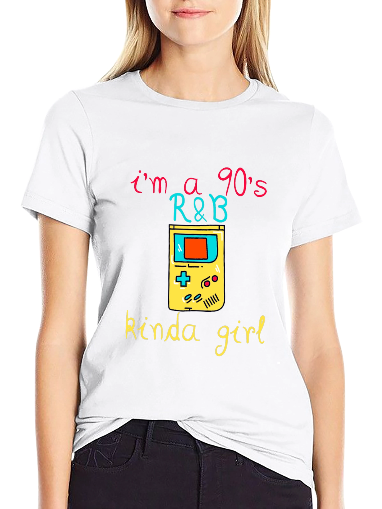 90s R&B Kinda Girl Black Graphic Tee