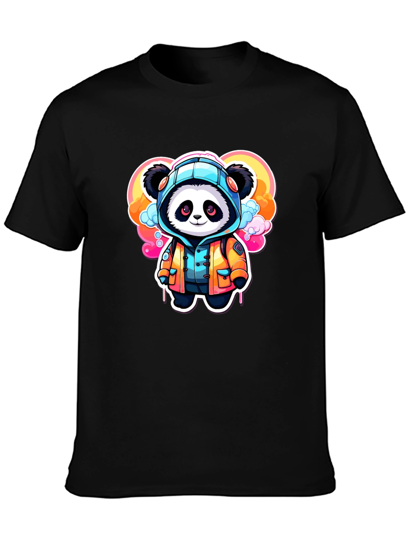 Cool Panda Cartoon Graphic T-Shirt