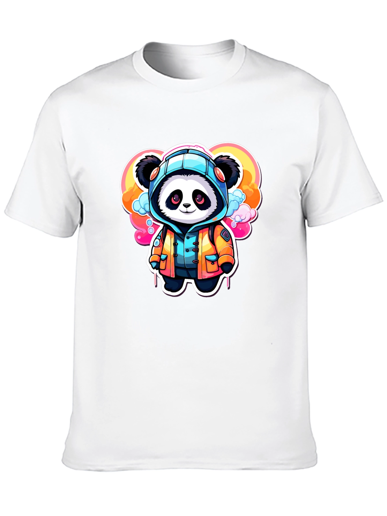 Cool Panda Cartoon Graphic T-Shirt