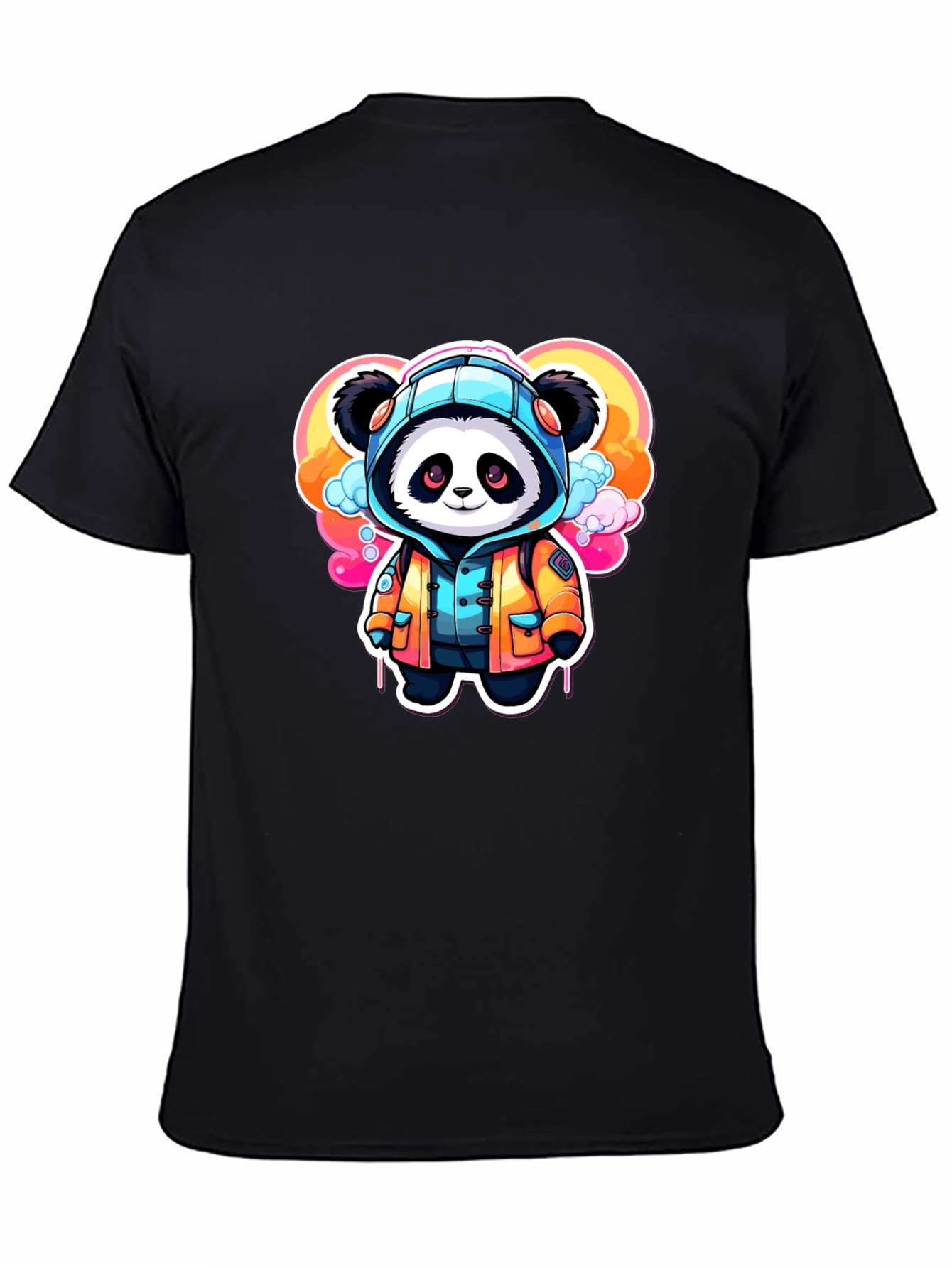 Cool Panda Cartoon Graphic T-Shirt