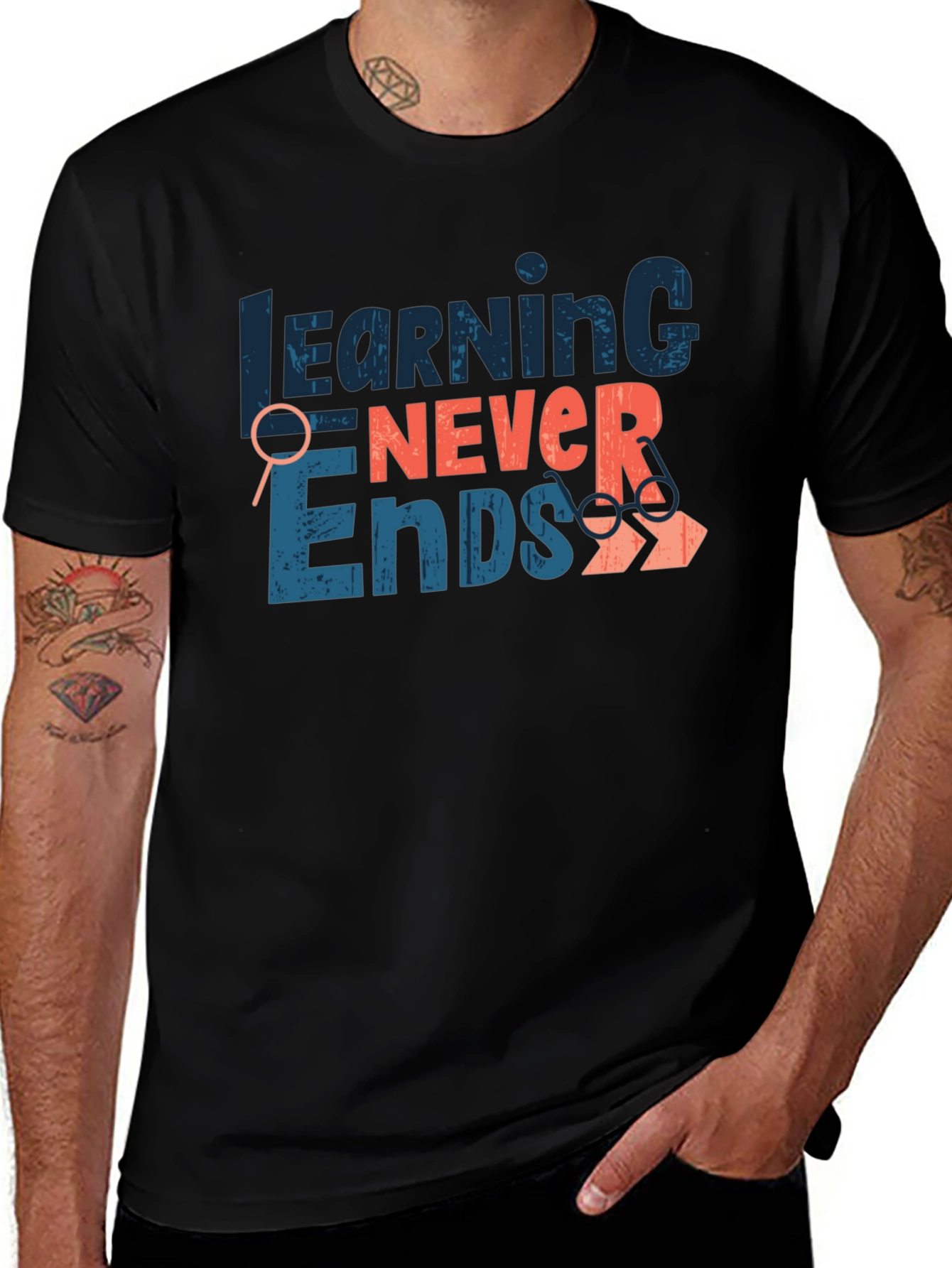 Learning Never Ends Graphic Tee
