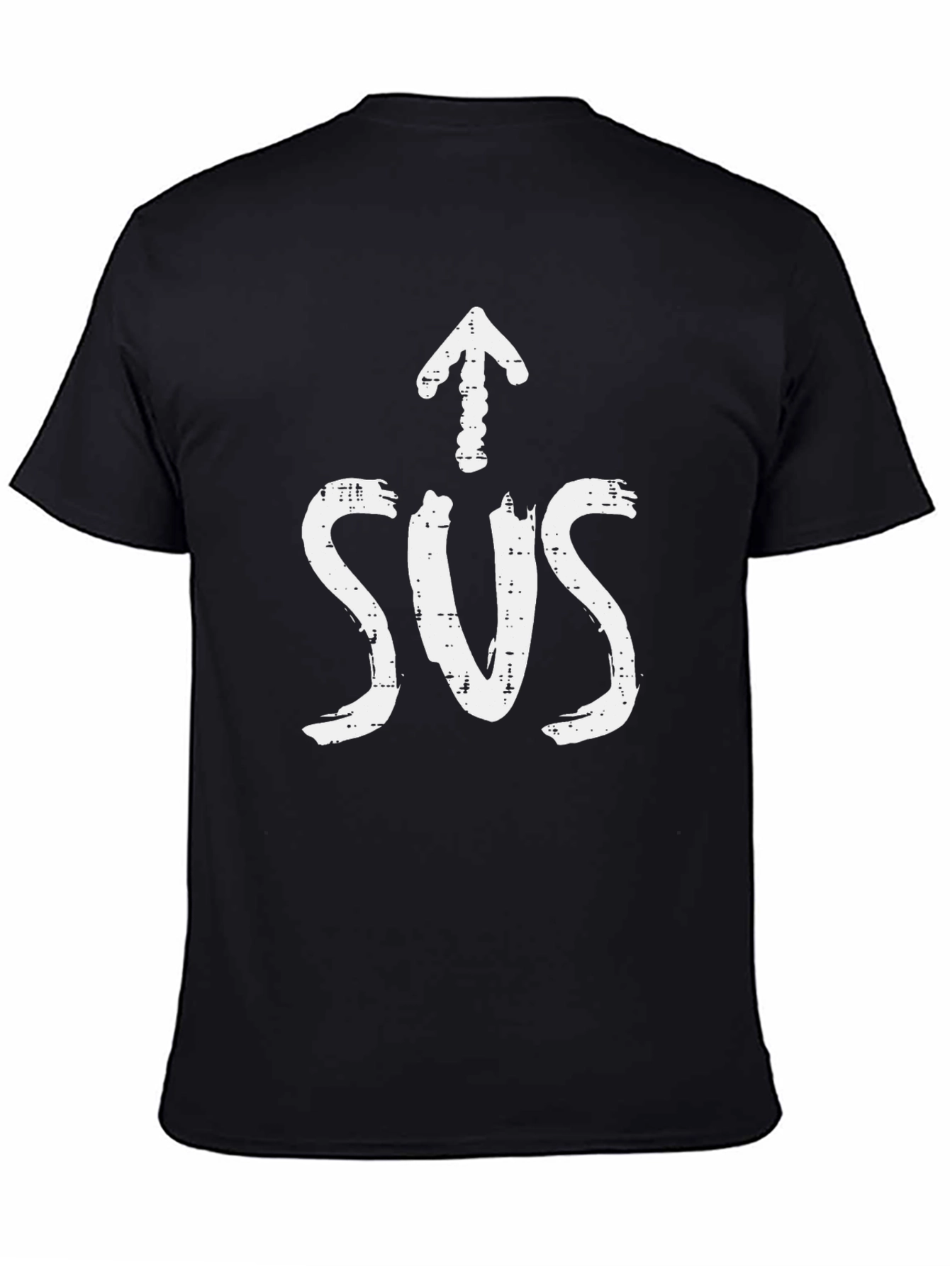 SUS Among Us Style Black Graphic Tee