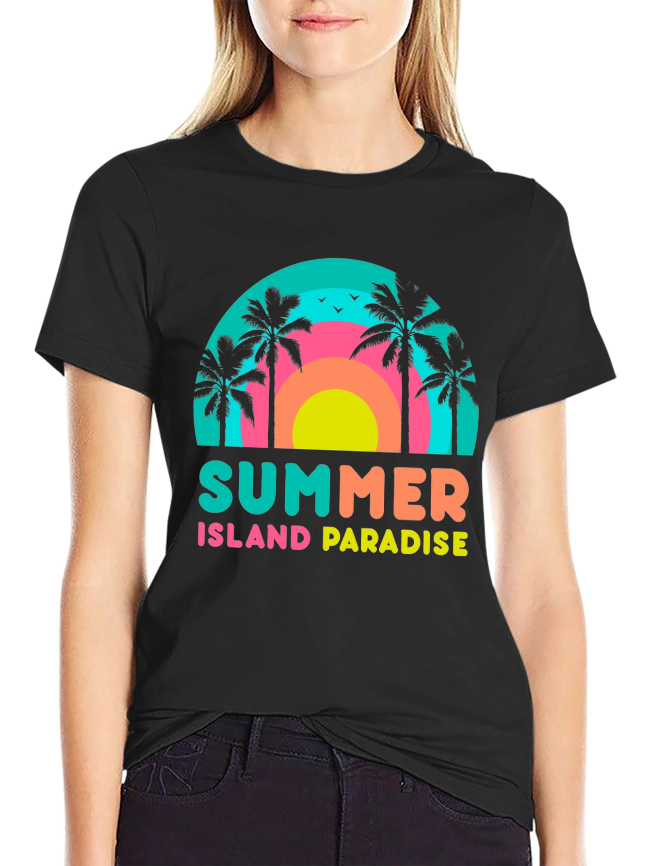 Summer Island Paradise Graphic T-Shirt