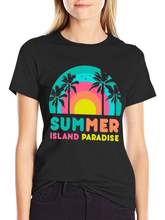 Summer Island Paradise Graphic T-Shirt
