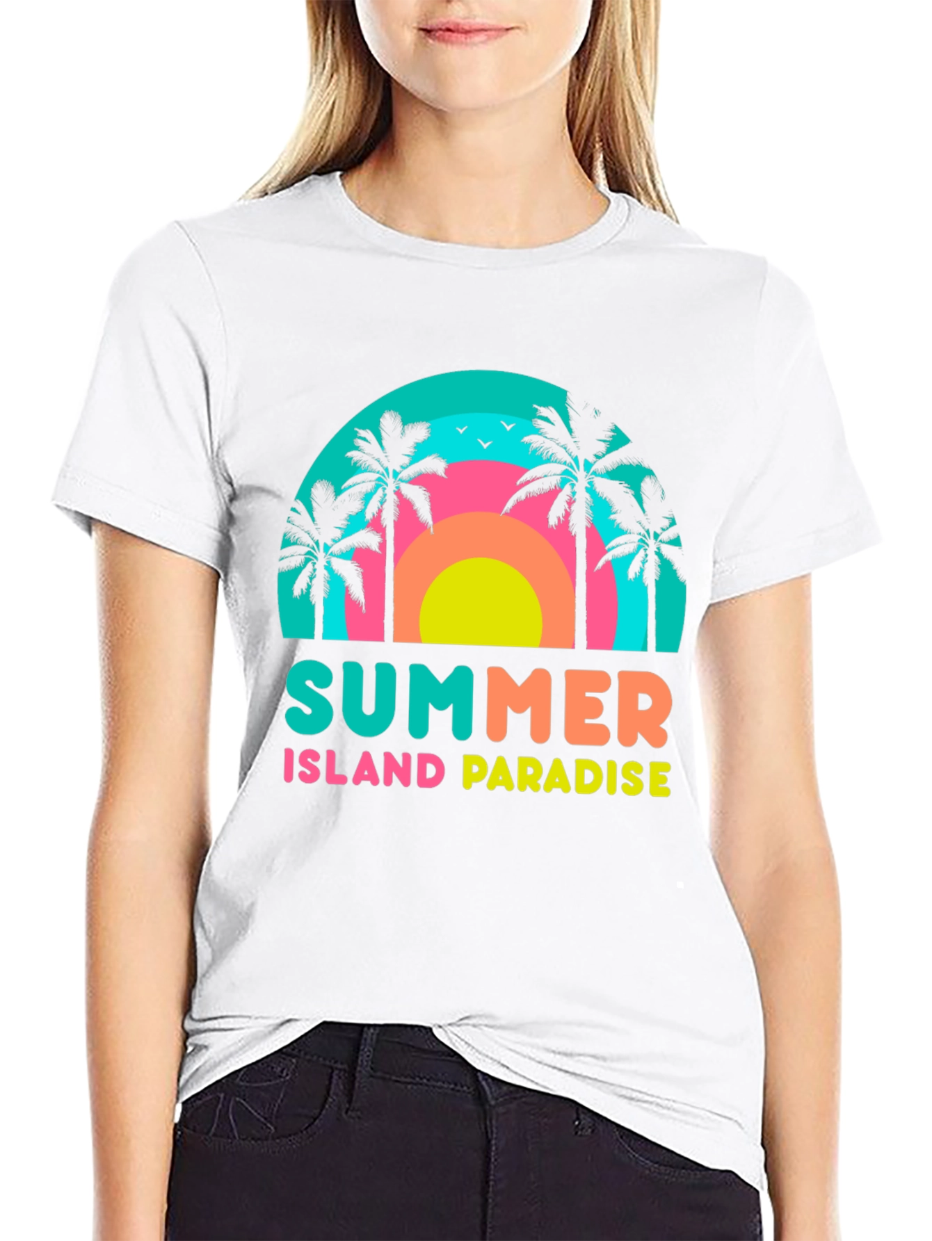 Summer Island Paradise Graphic T-Shirt