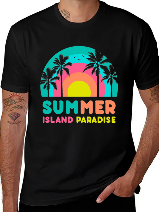 Summer Island Paradise Graphic T-Shirt