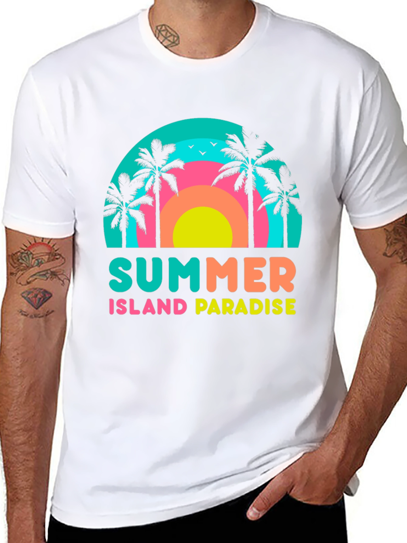 Summer Island Paradise Graphic T-Shirt