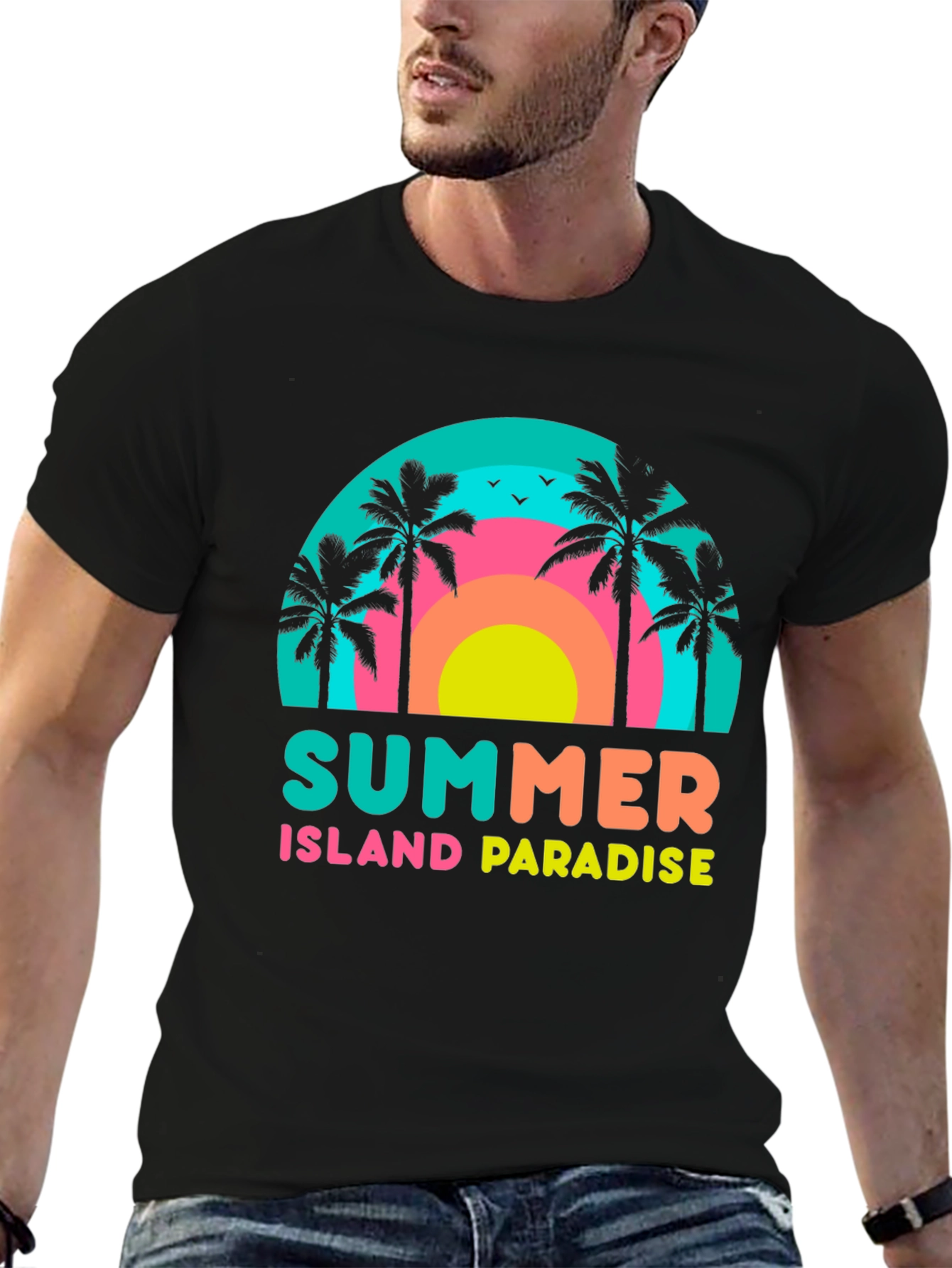 Summer Island Paradise Graphic T-Shirt