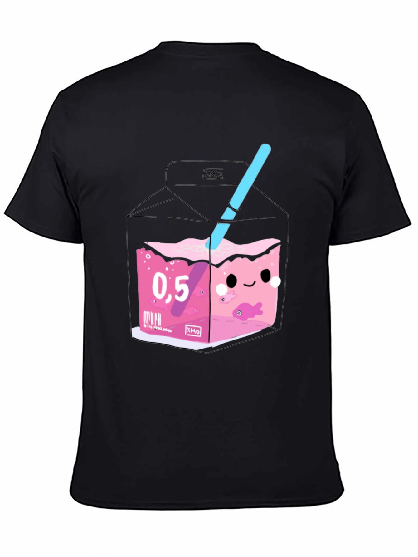Kawaii Pink Drink Box Graphic Tee