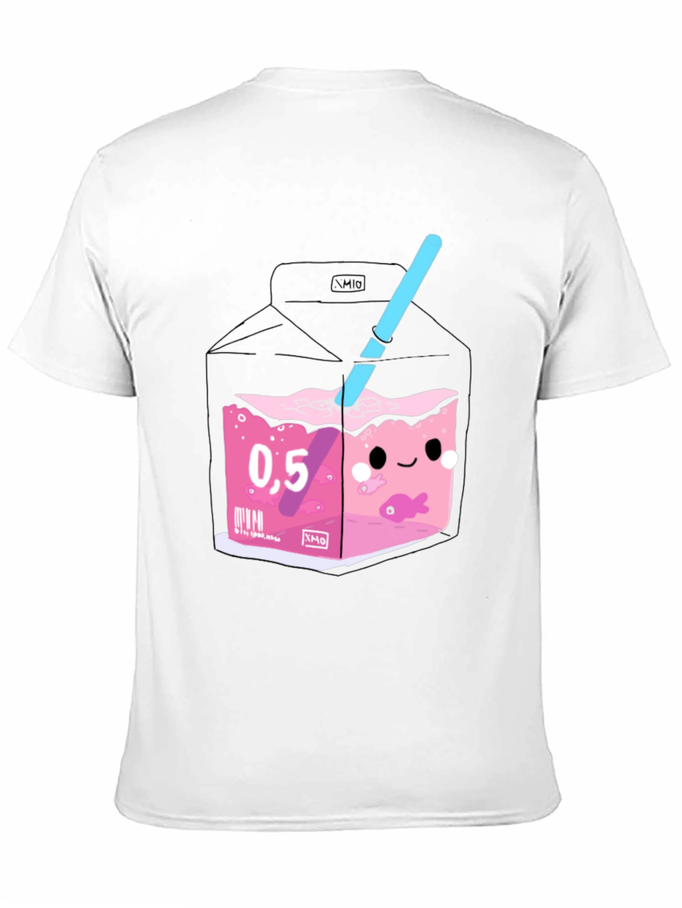 Kawaii Pink Drink Box Graphic Tee