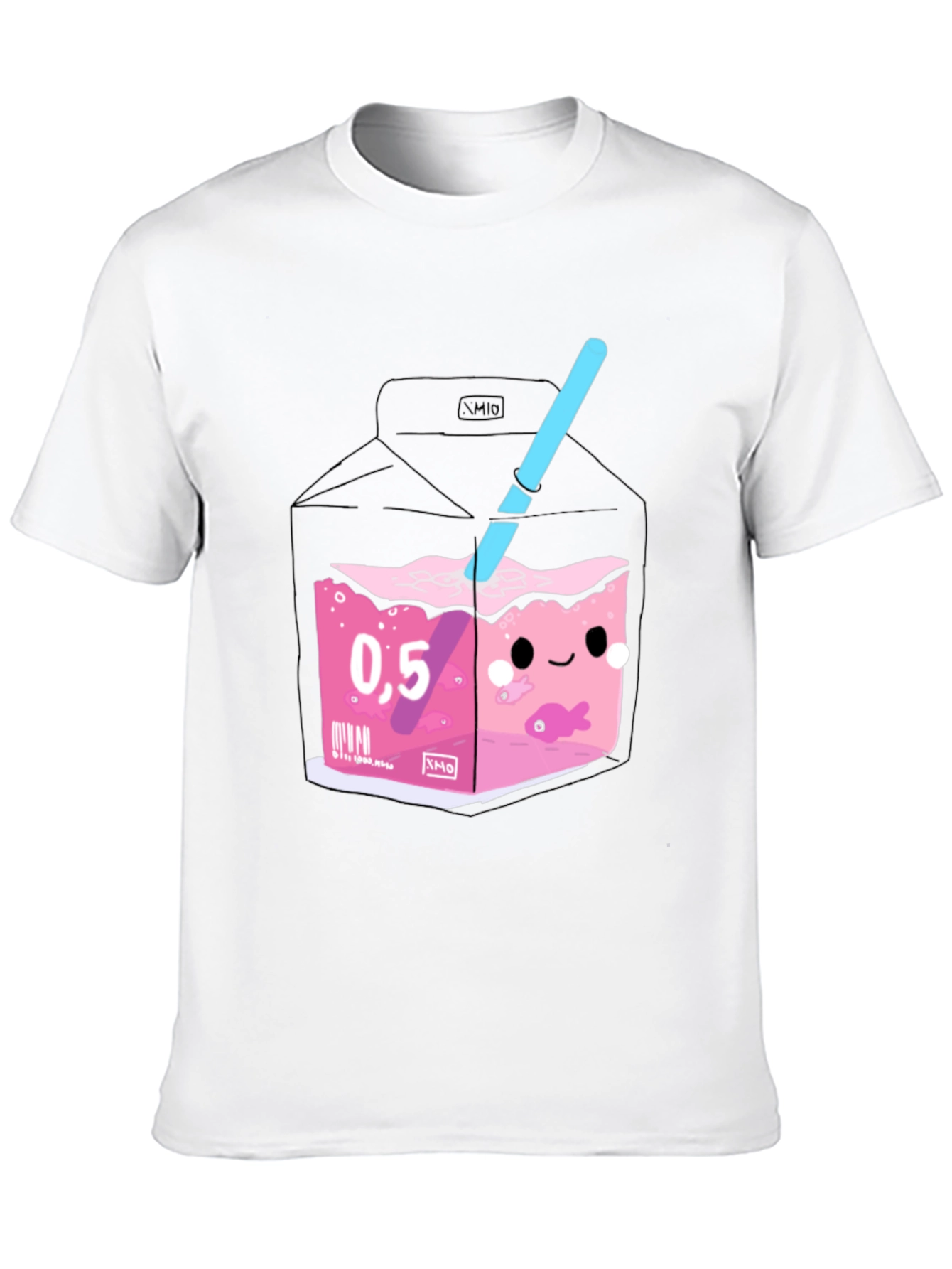 Kawaii Pink Drink Box Graphic Tee