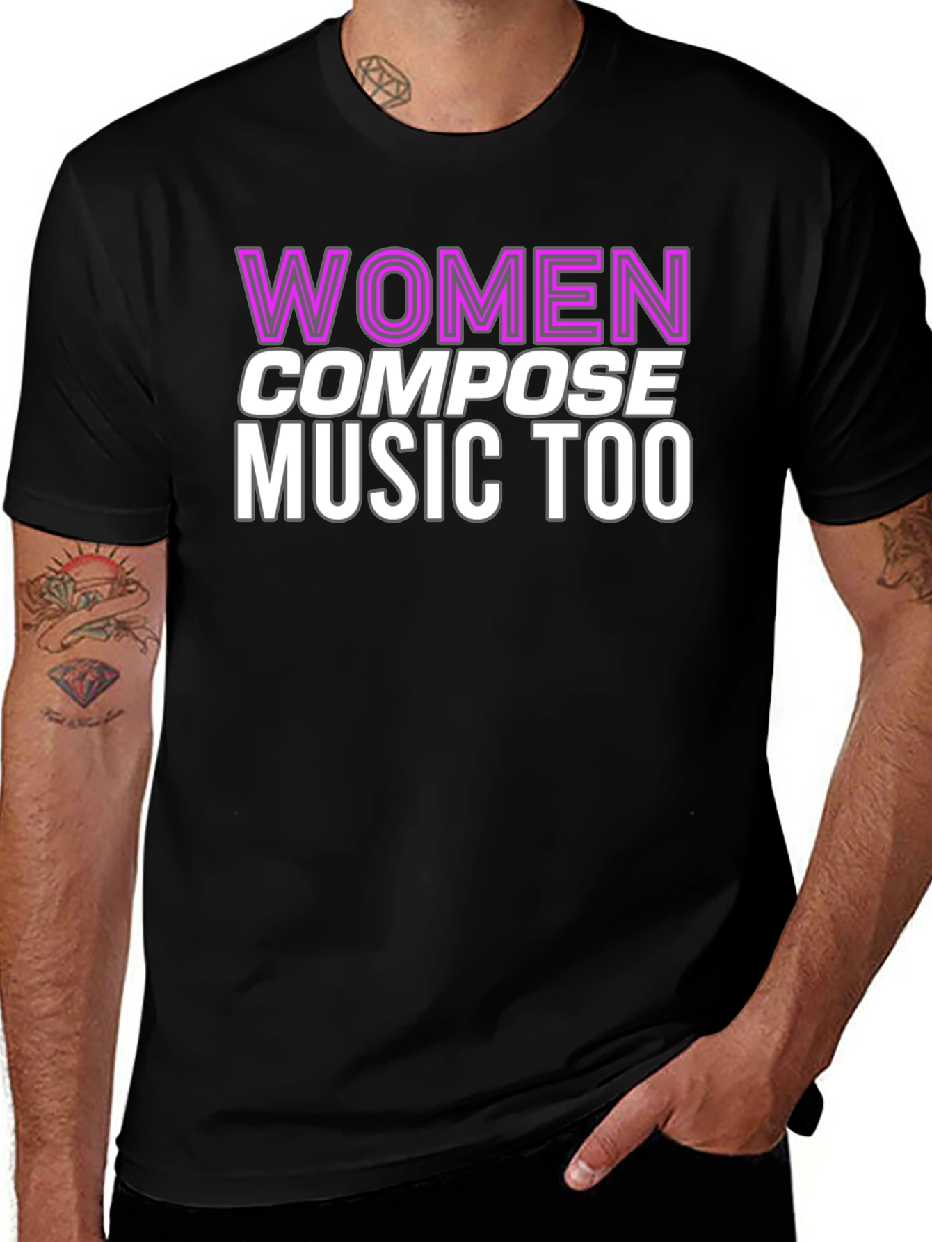 Women Compose Music Too Graphic Tee