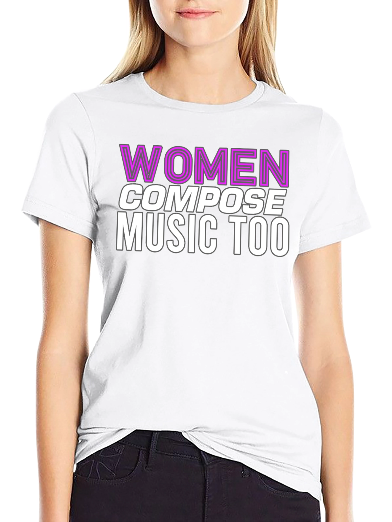Women Compose Music Too Graphic Tee