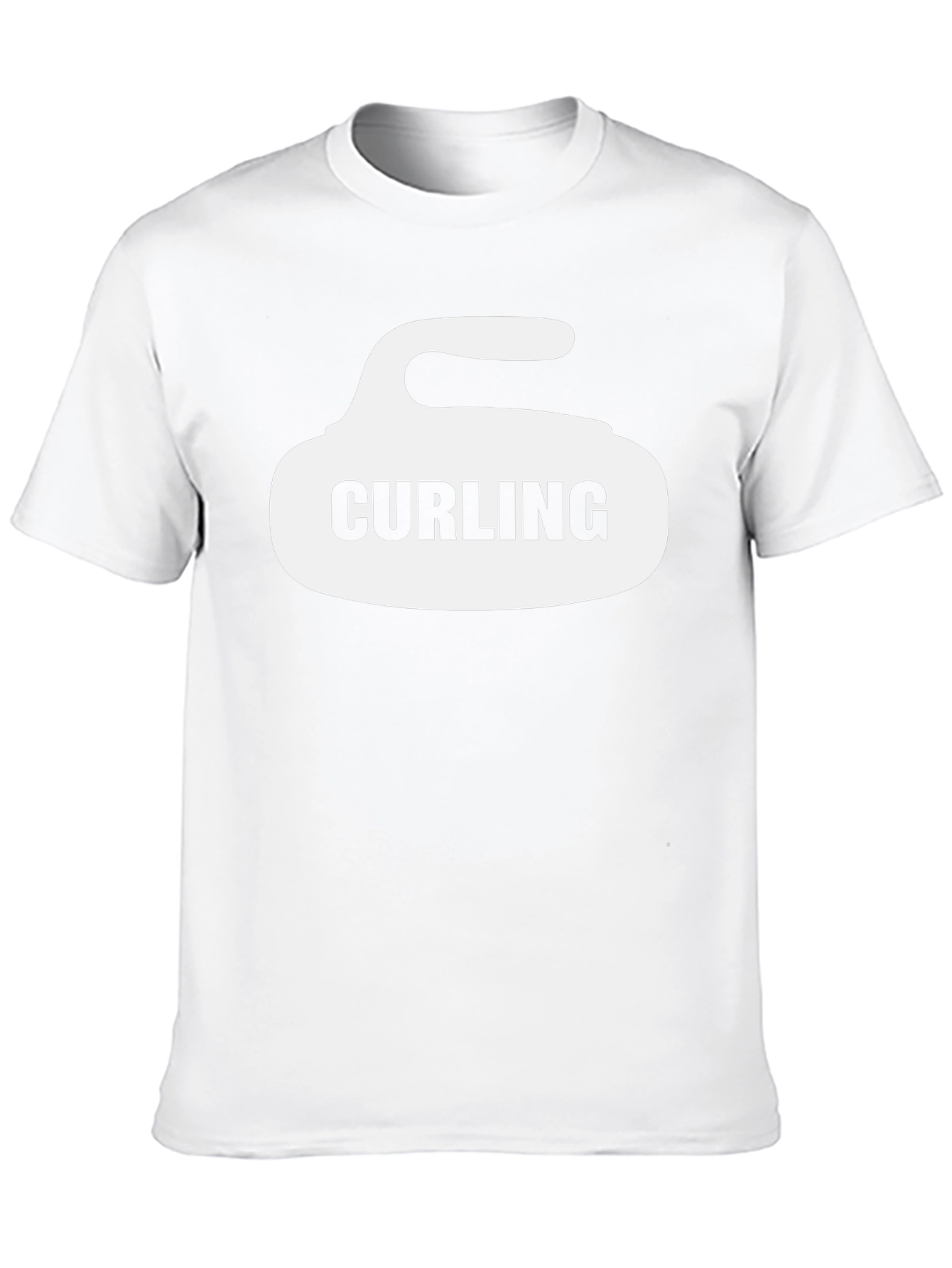 Curling Stone Graphic T-Shirt - Black Cotton Tee