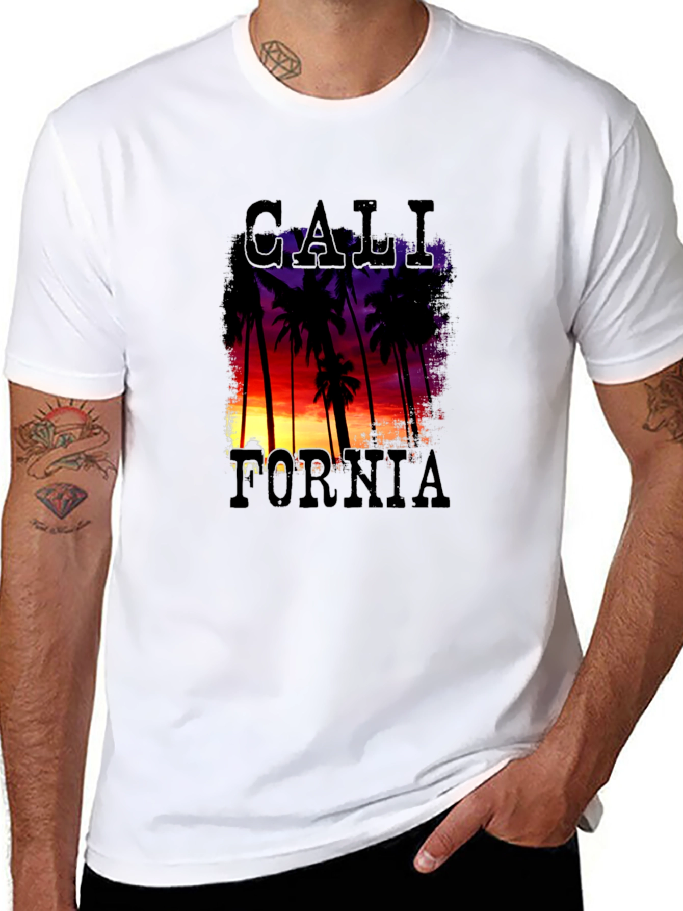 California Palm Trees Sunset T-Shirt