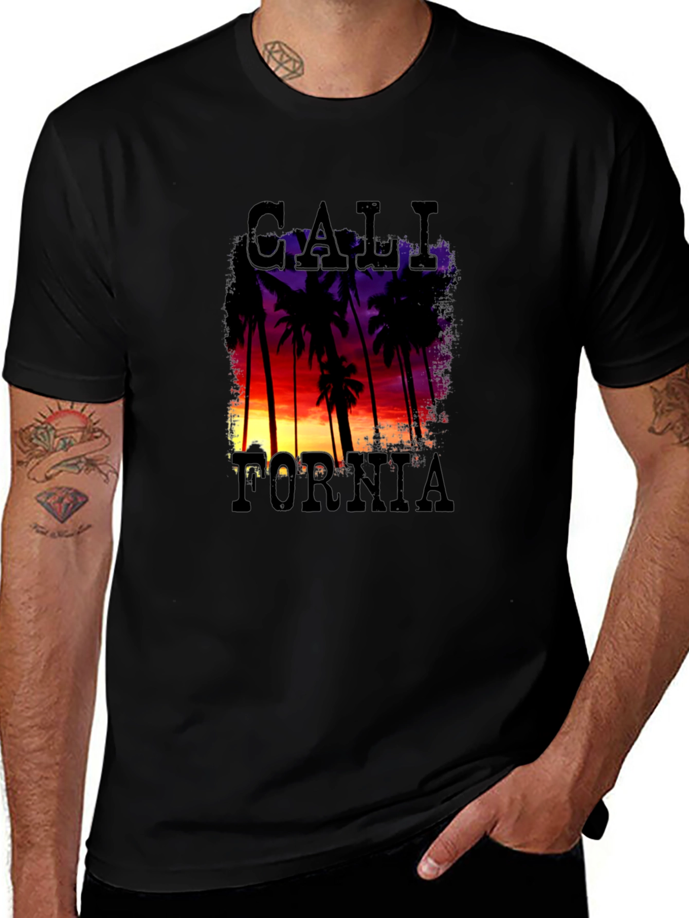 California Palm Trees Sunset T-Shirt