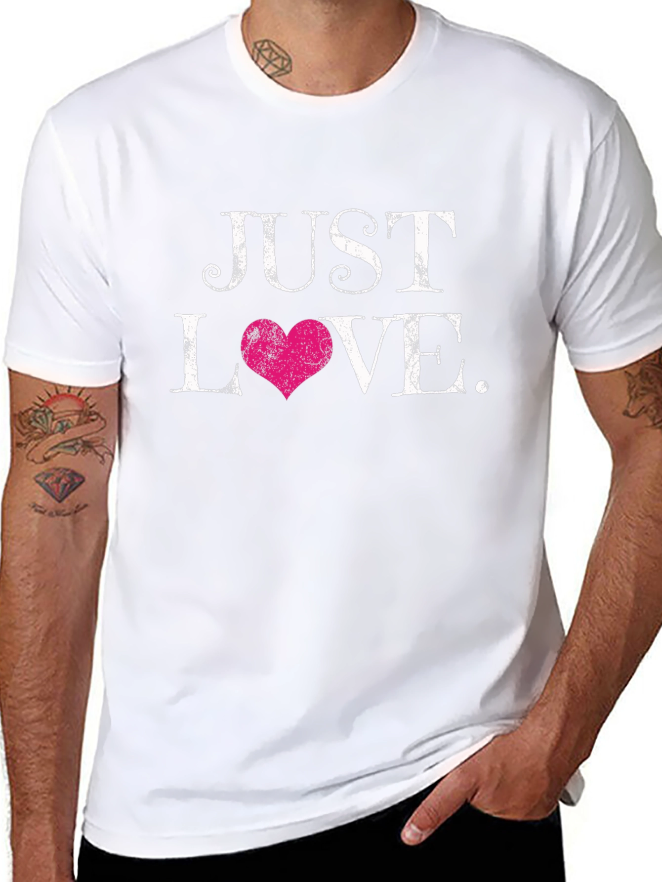 Just Love Graphic Tee - Stylish Black T-Shirt