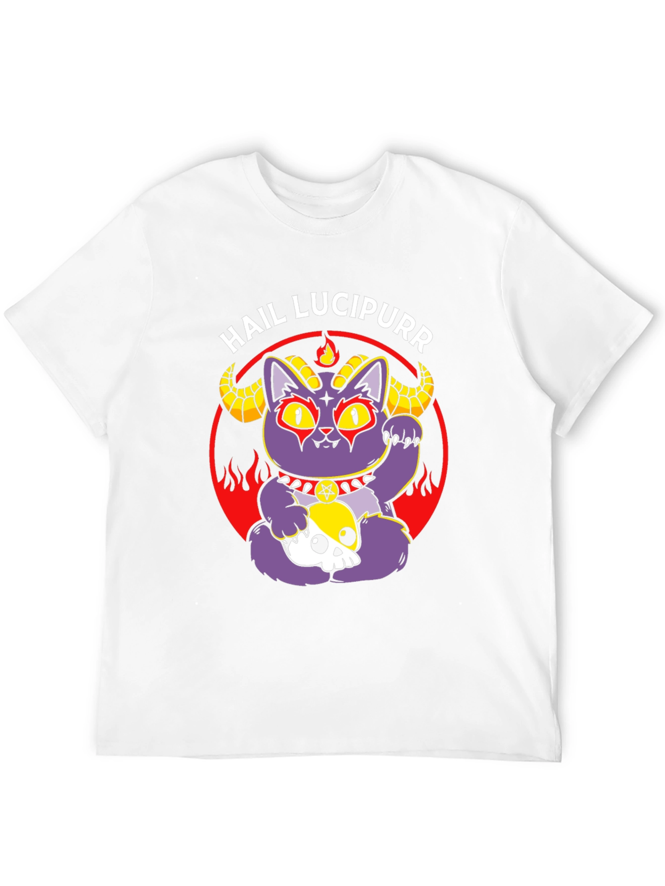 Hail Lucipurr Cat T-Shirt Goth Style