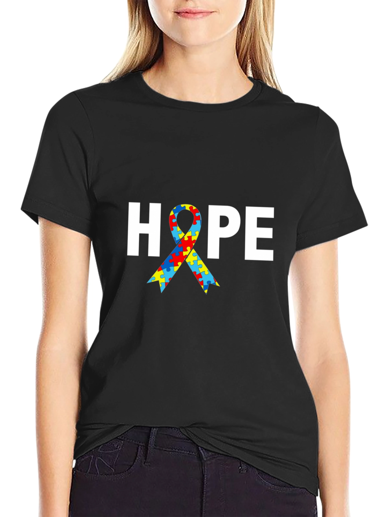 Autism Awareness Hope Ribbon T-Shirt