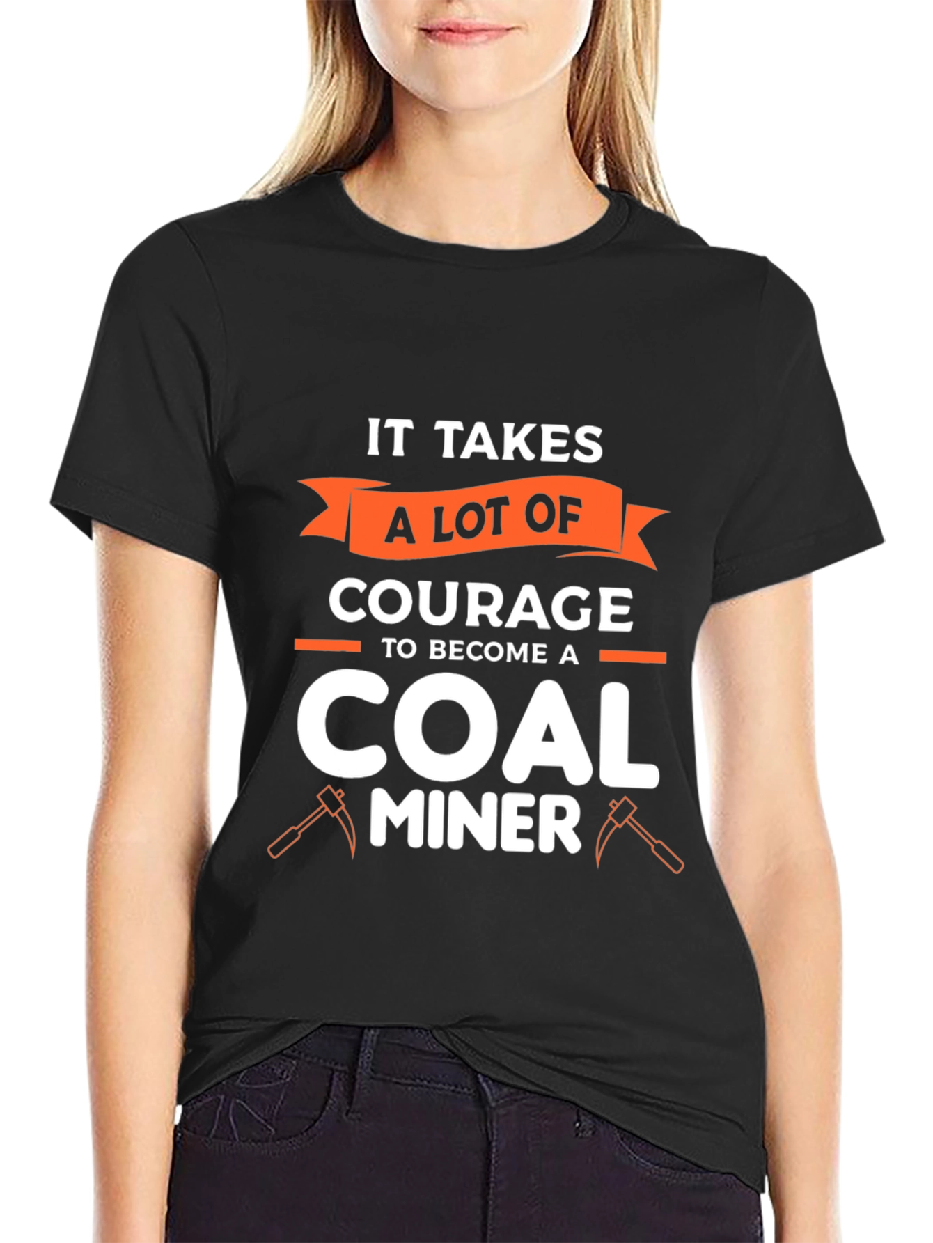 Courage Coal Miner Graphic Tee - Black