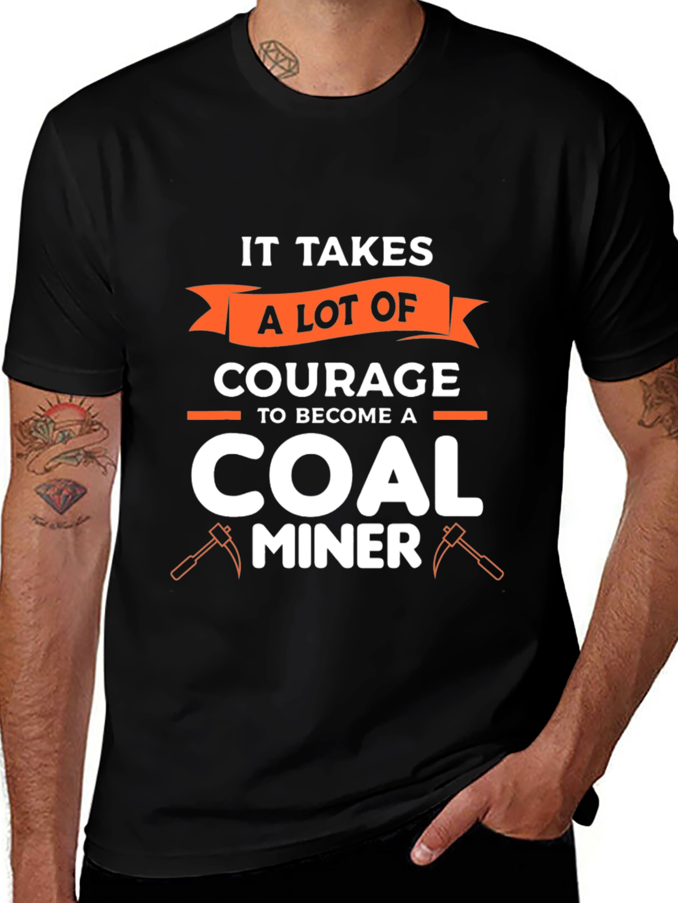 Courage Coal Miner Graphic Tee - Black