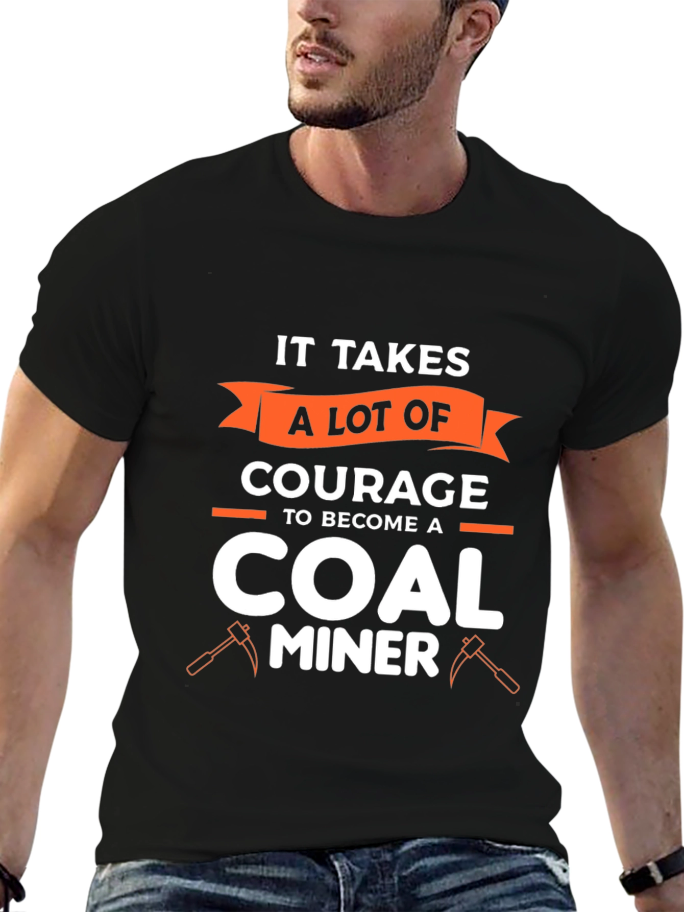 Courage Coal Miner Graphic Tee - Black