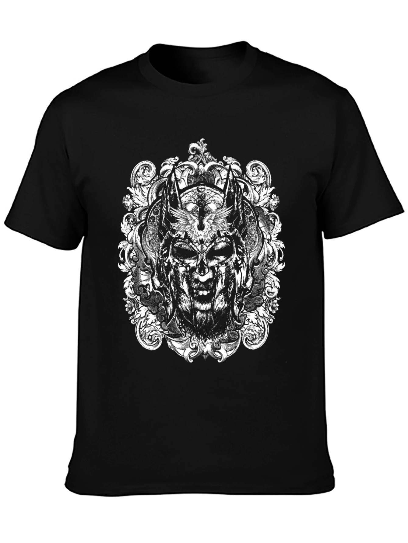 Skull Mask Graphic Tee - Black