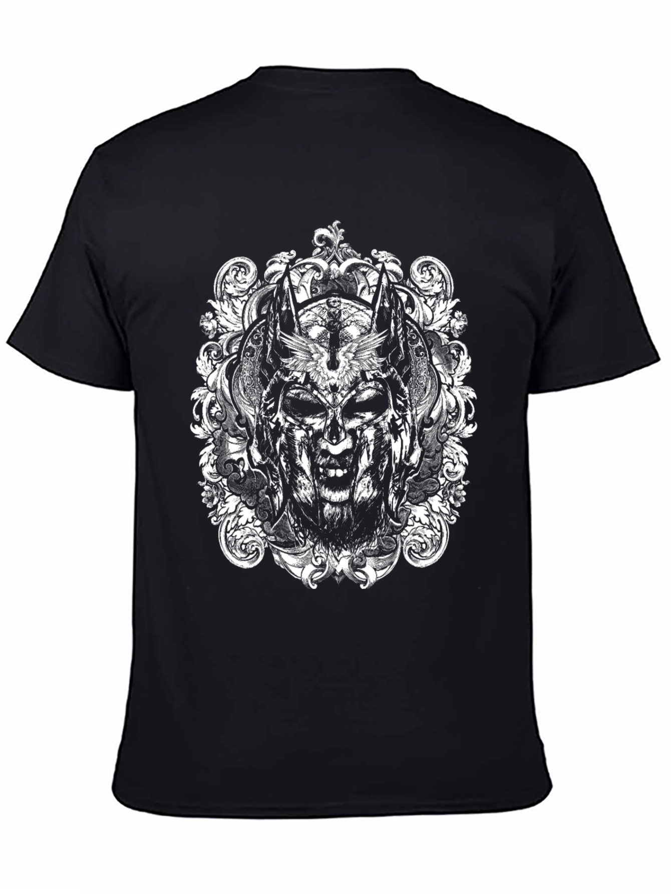 Skull Mask Graphic Tee - Black