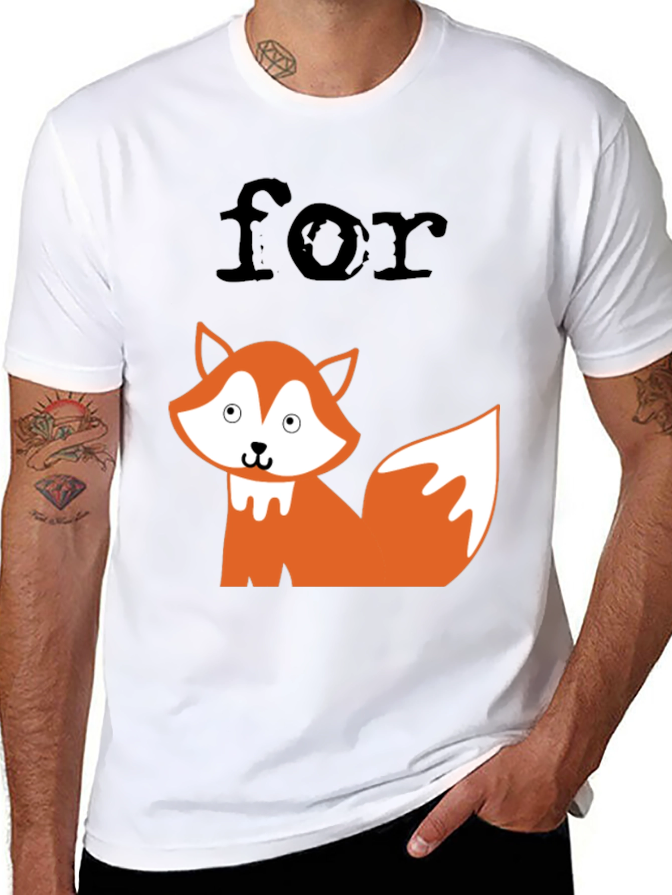Funny For Fox Sake Graphic Tee - Black