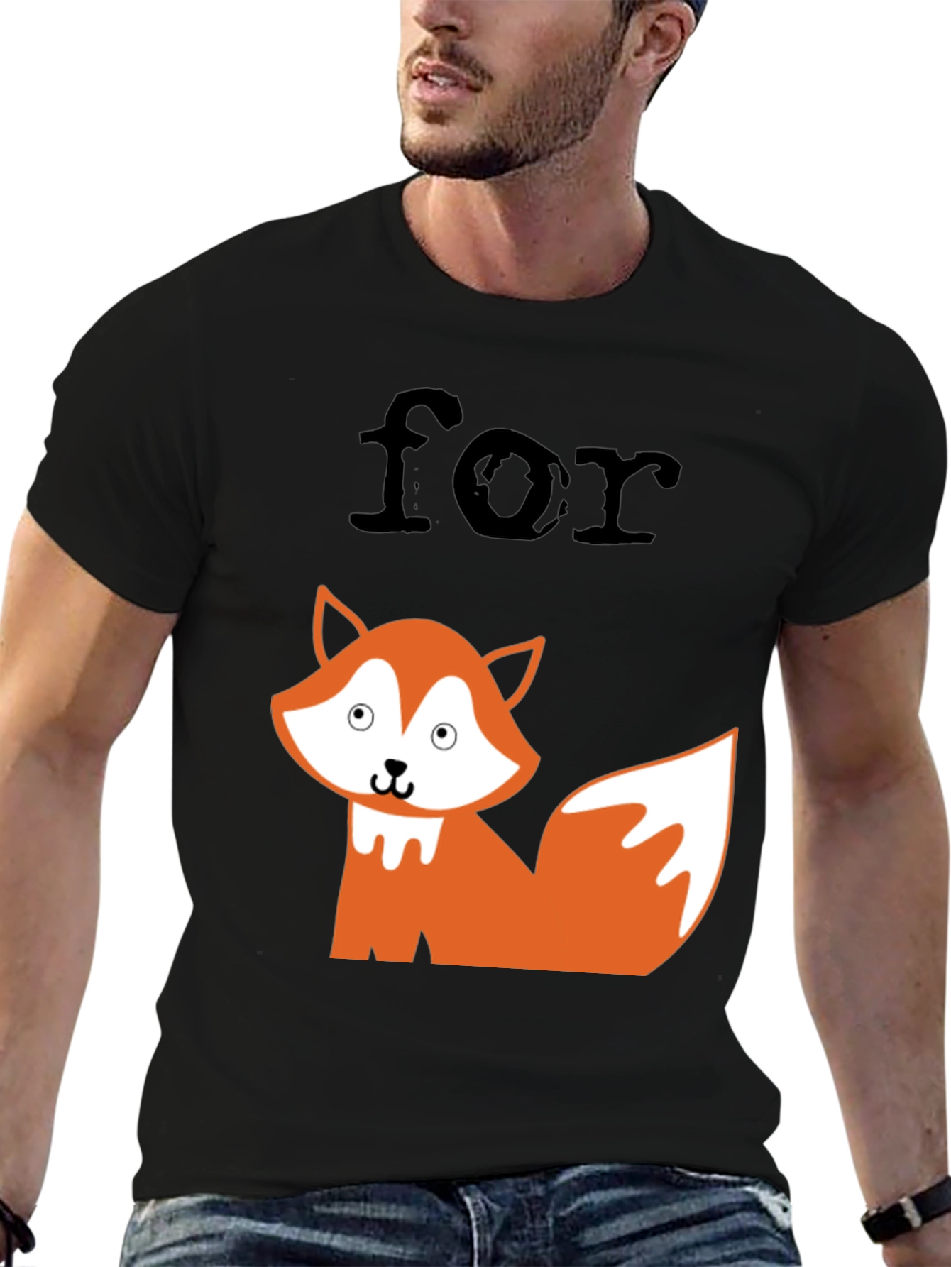 Funny For Fox Sake Graphic Tee - Black
