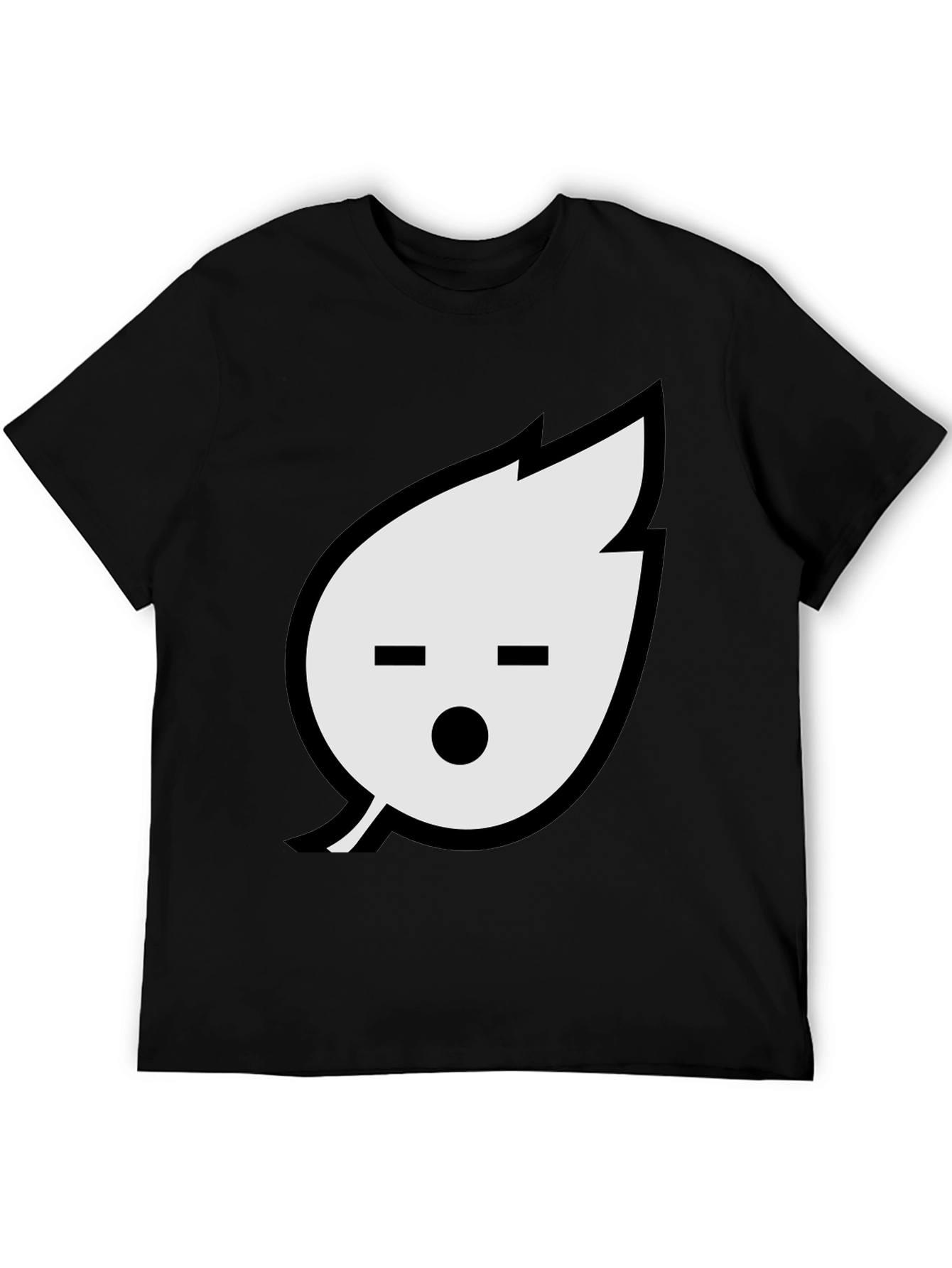 Leaf Emoji Graphic Black T-Shirt