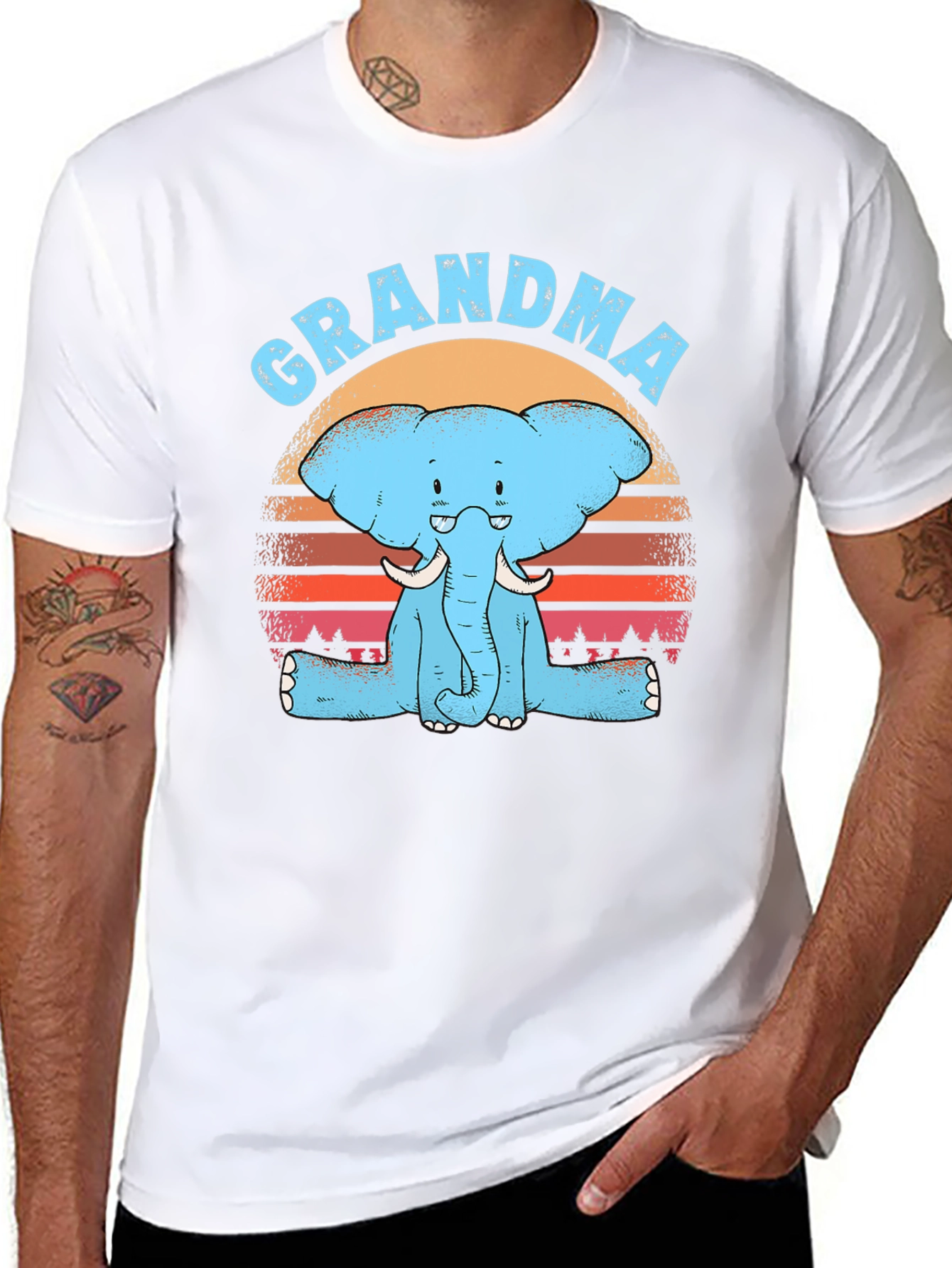 Grandma Elephant Graphic T-Shirt