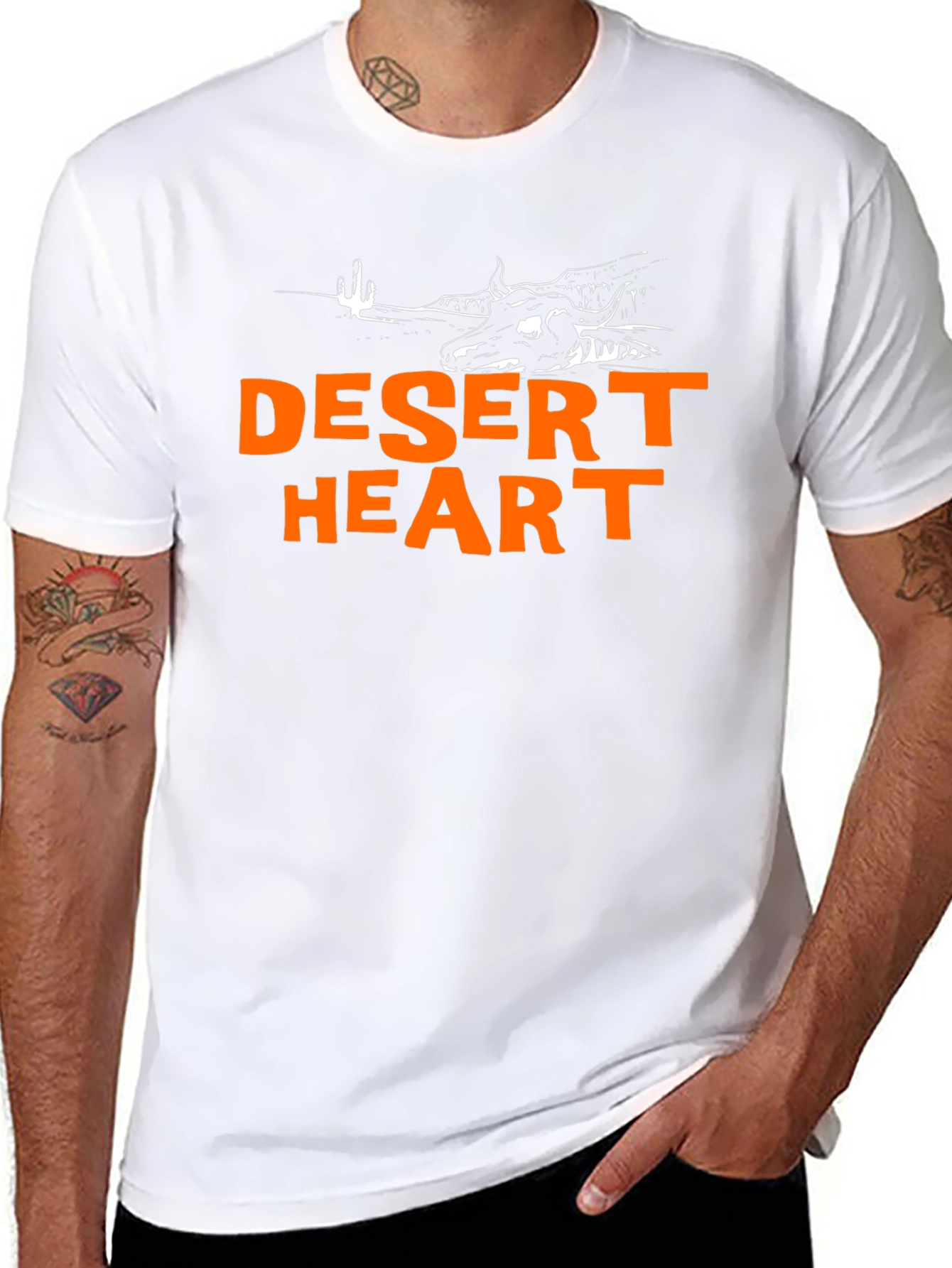 Desert Heart Graphic Black T-Shirt