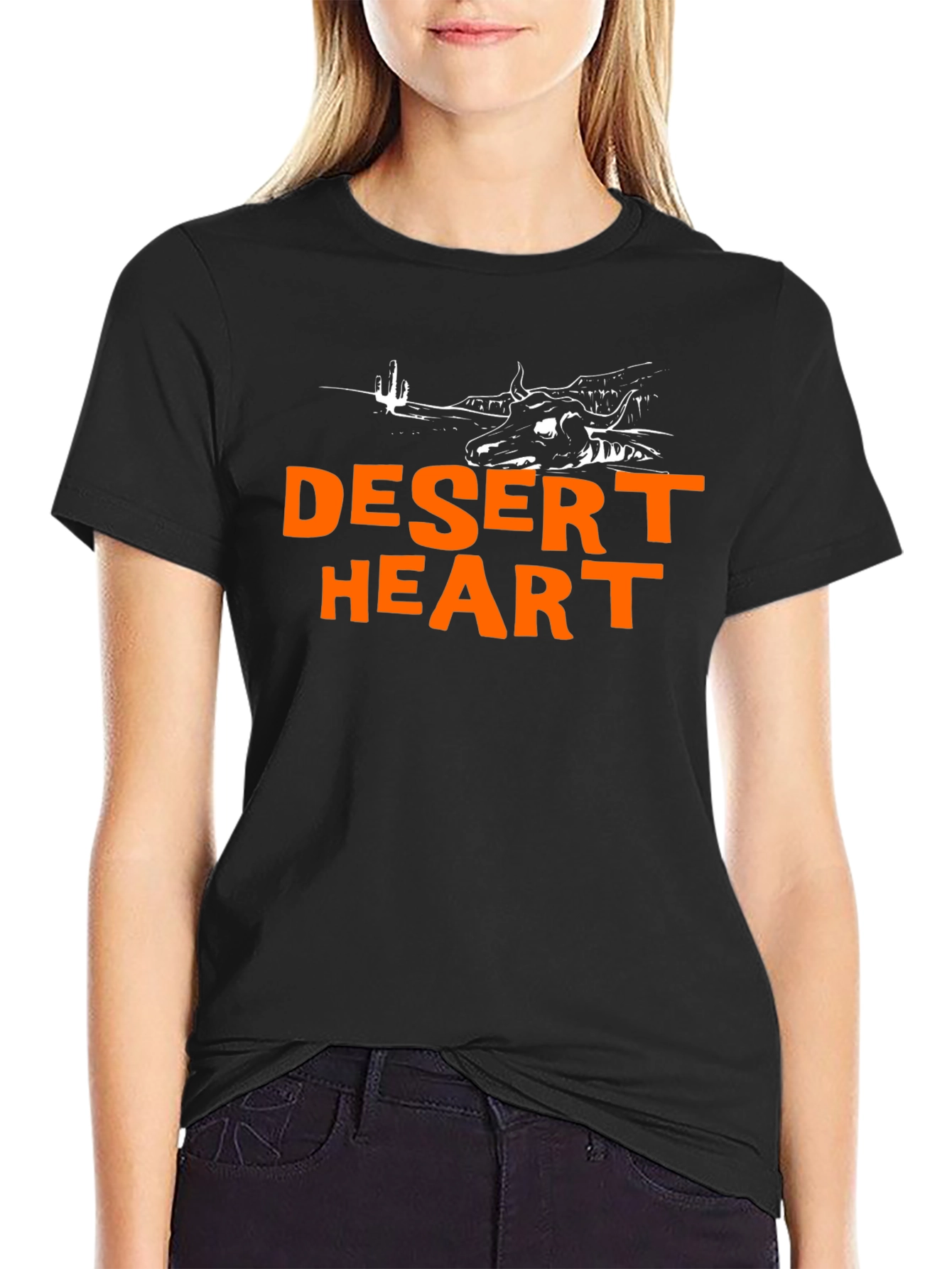 Desert Heart Graphic Black T-Shirt