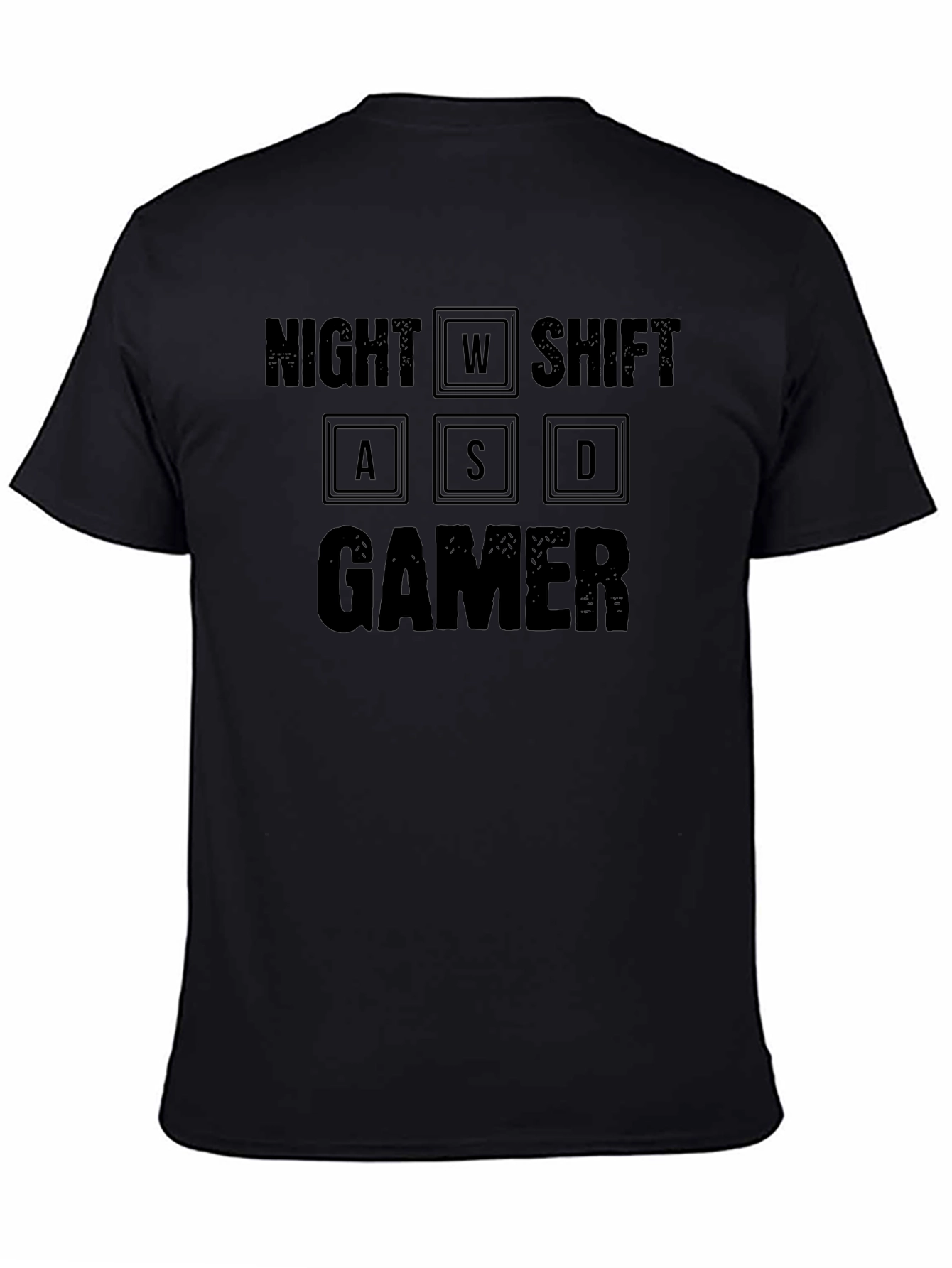 Night Shift Gamer Black T-Shirt