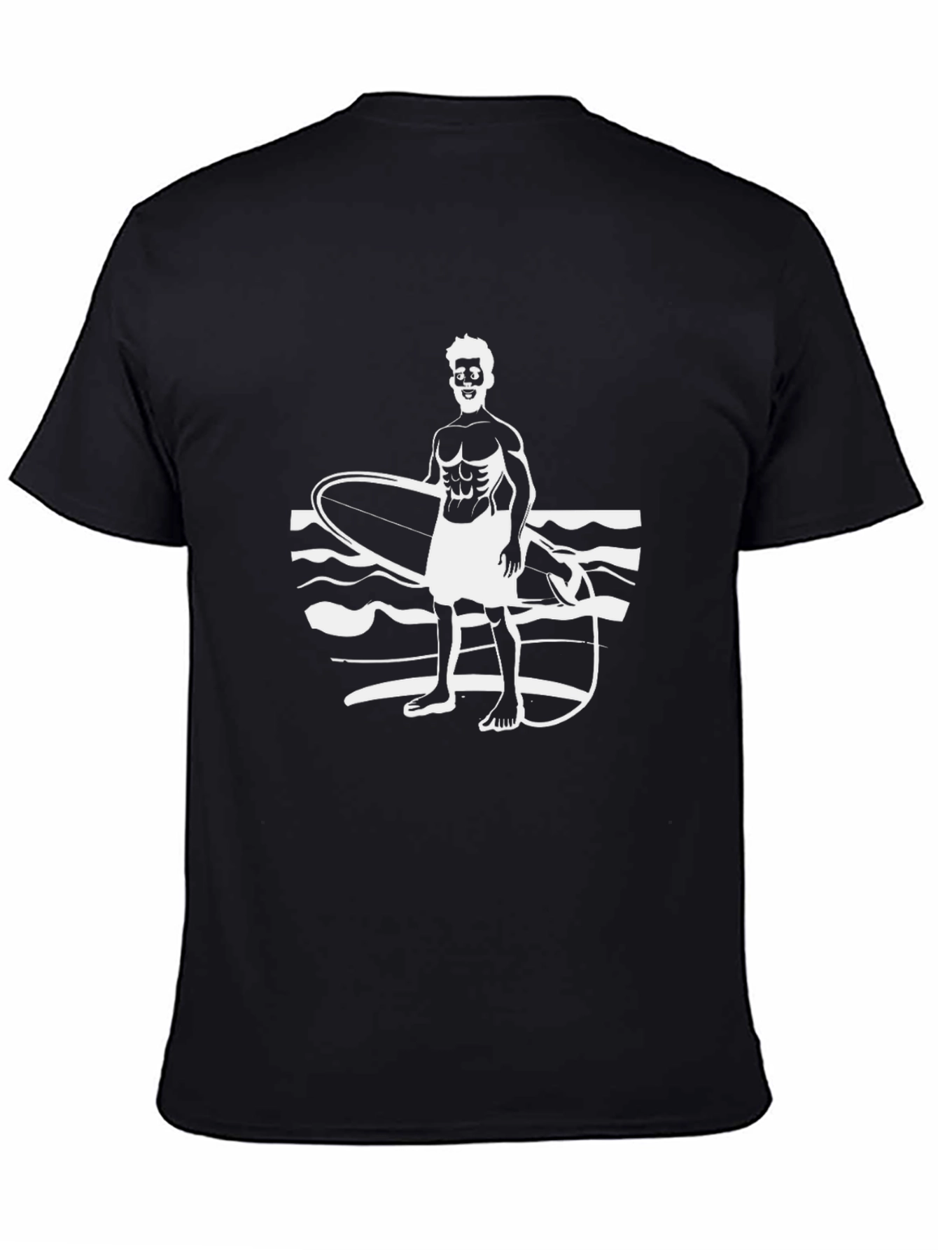 Surfer Graphic T-Shirt - Black Cotton Tee
