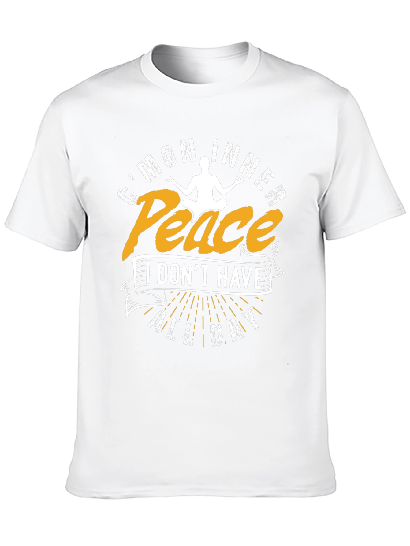 Funny Yoga T-Shirt - Cmon Inner Peace