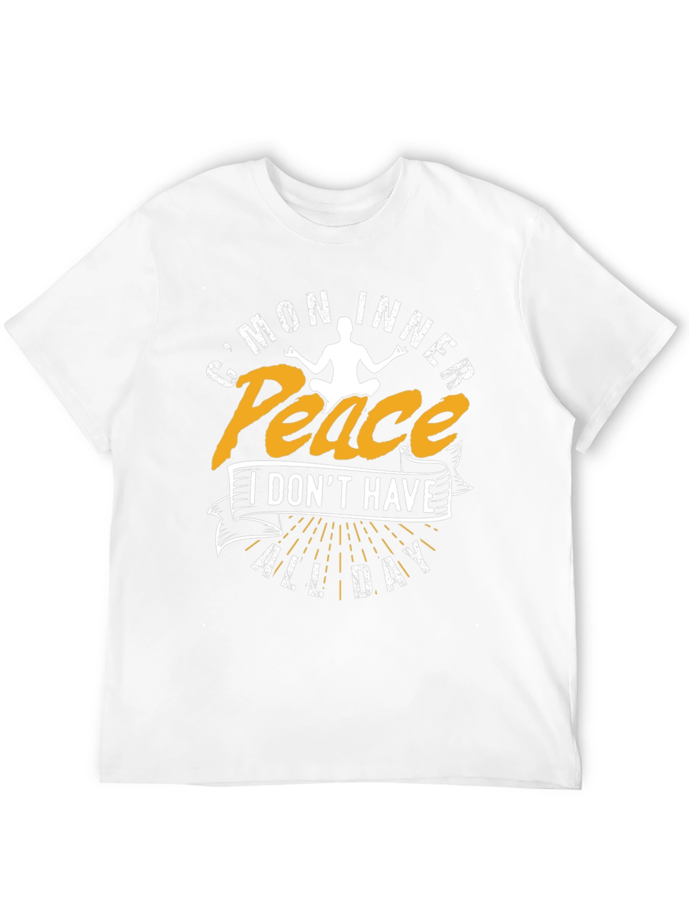Funny Yoga T-Shirt - Cmon Inner Peace