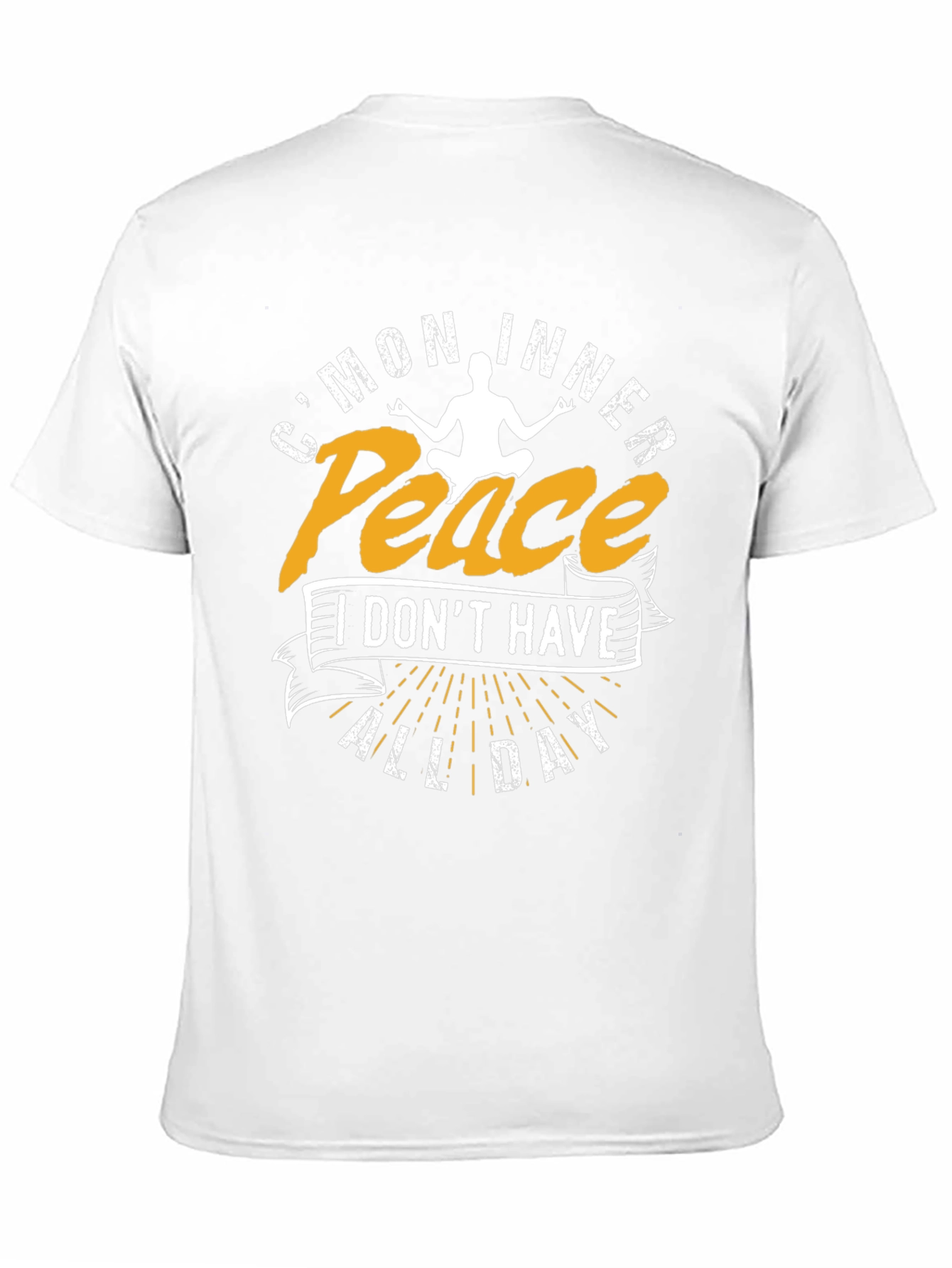 Funny Yoga T-Shirt - Cmon Inner Peace
