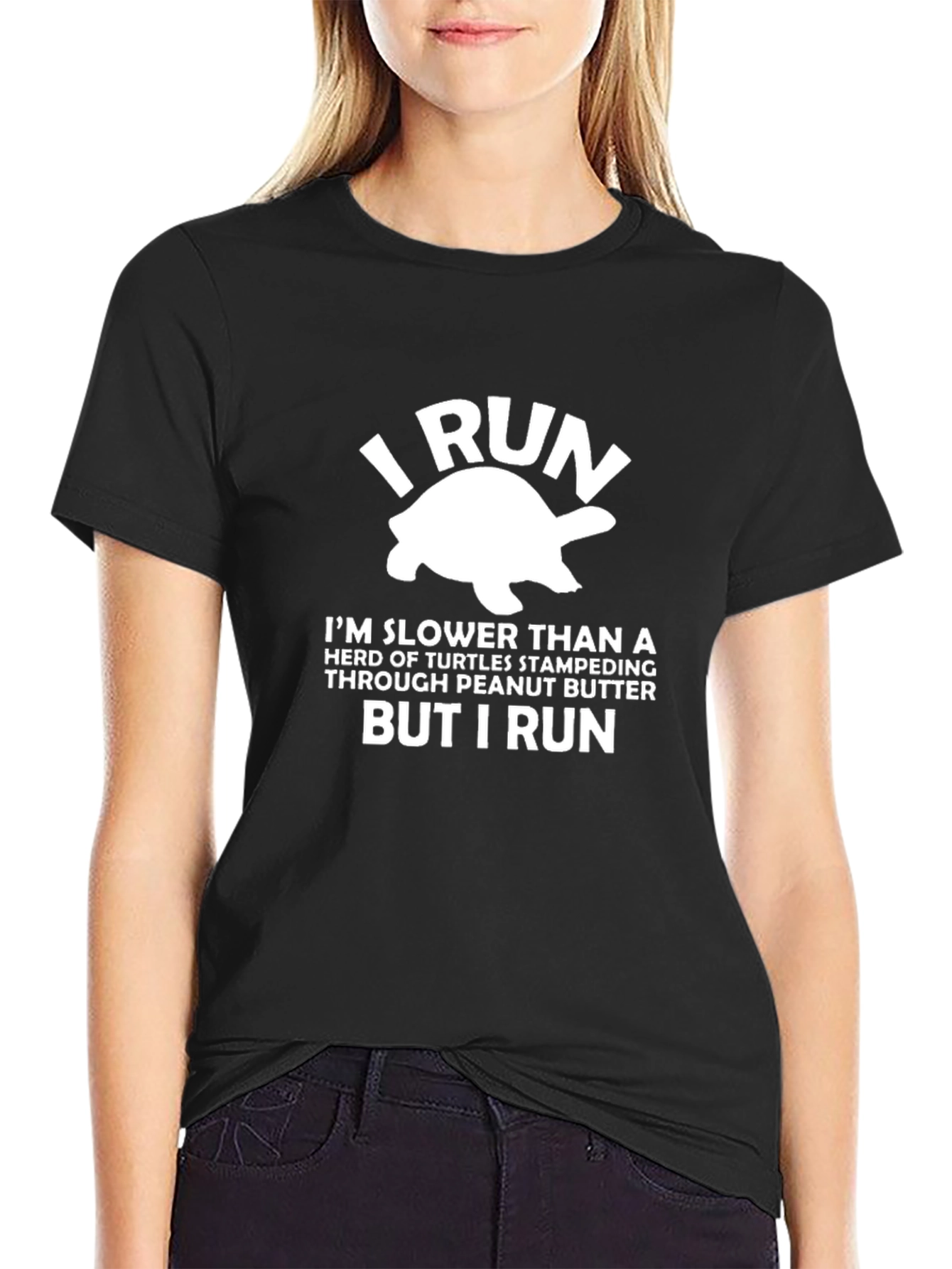 I Run Turtle Graphic Tee
