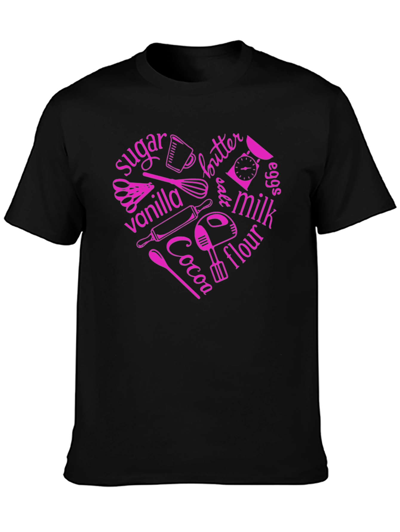 Baking Ingredients Heart T-Shirt
