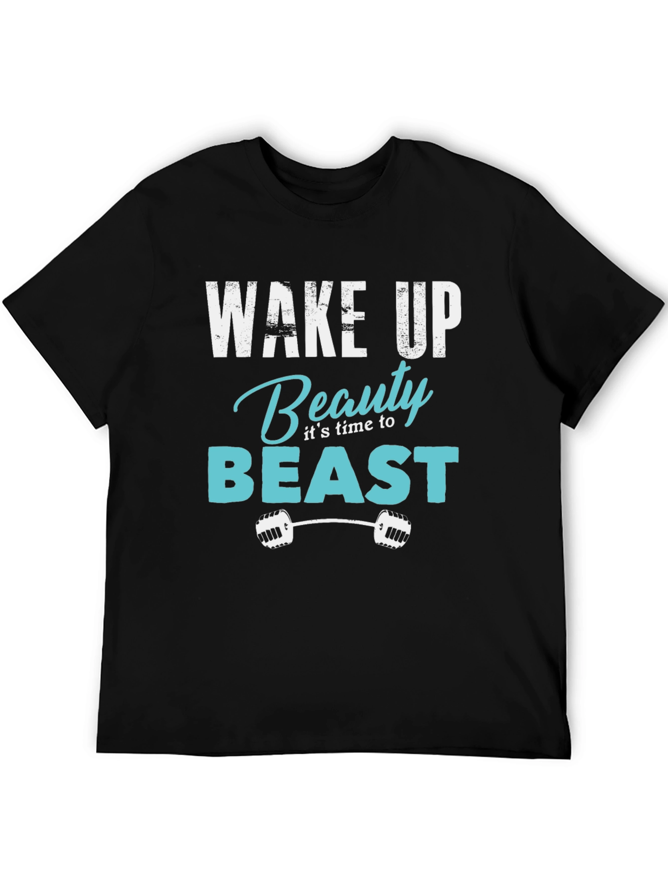 Wake Up Beauty Beast Black Graphic T-Shirt