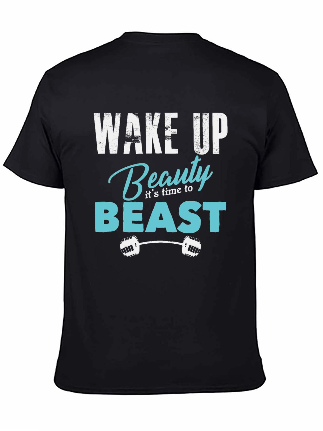 Wake Up Beauty Beast Black Graphic T-Shirt