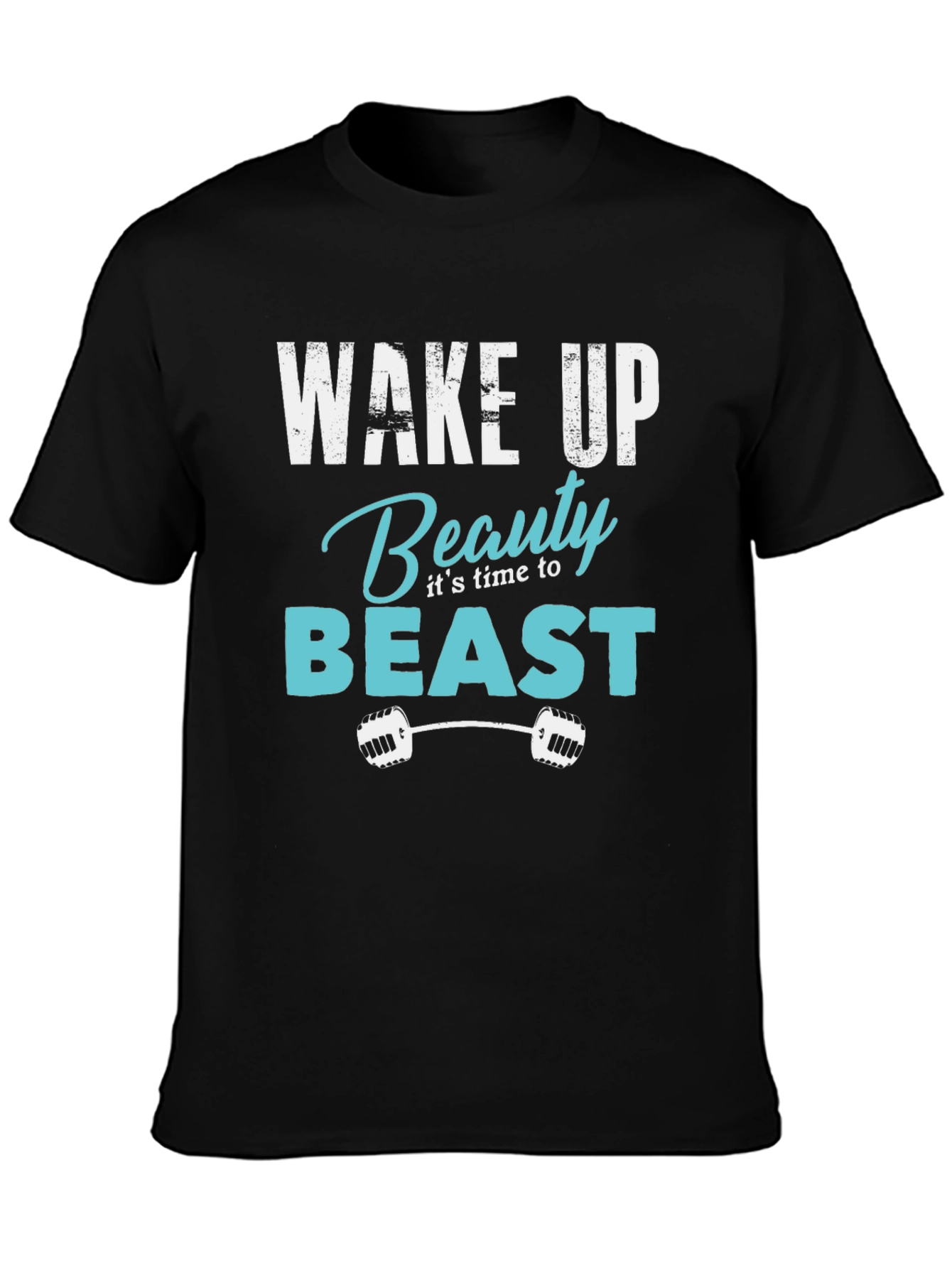 Wake Up Beauty Beast Black Graphic T-Shirt