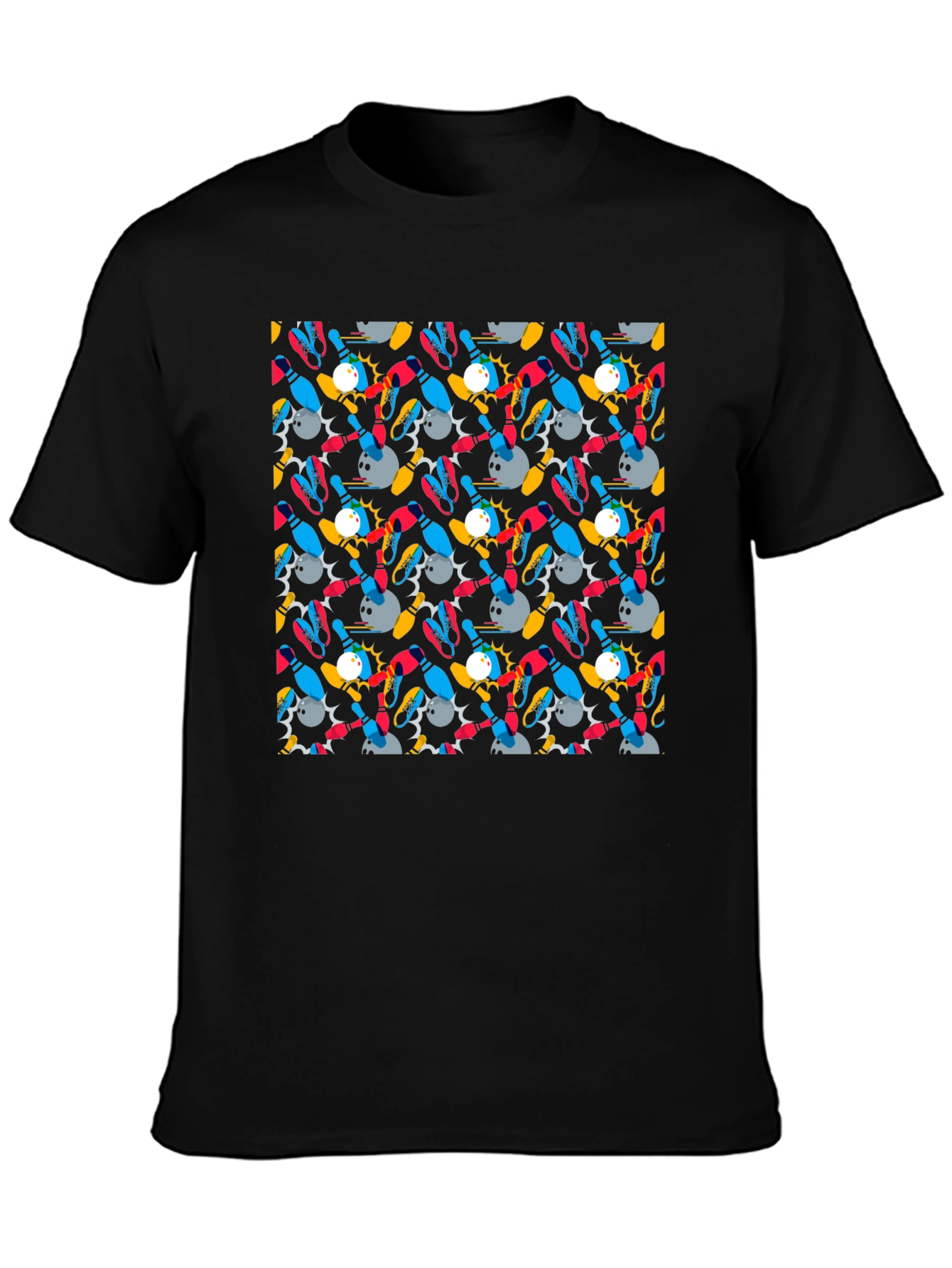 Bowling Strike T-Shirt - Funky Pattern Tee